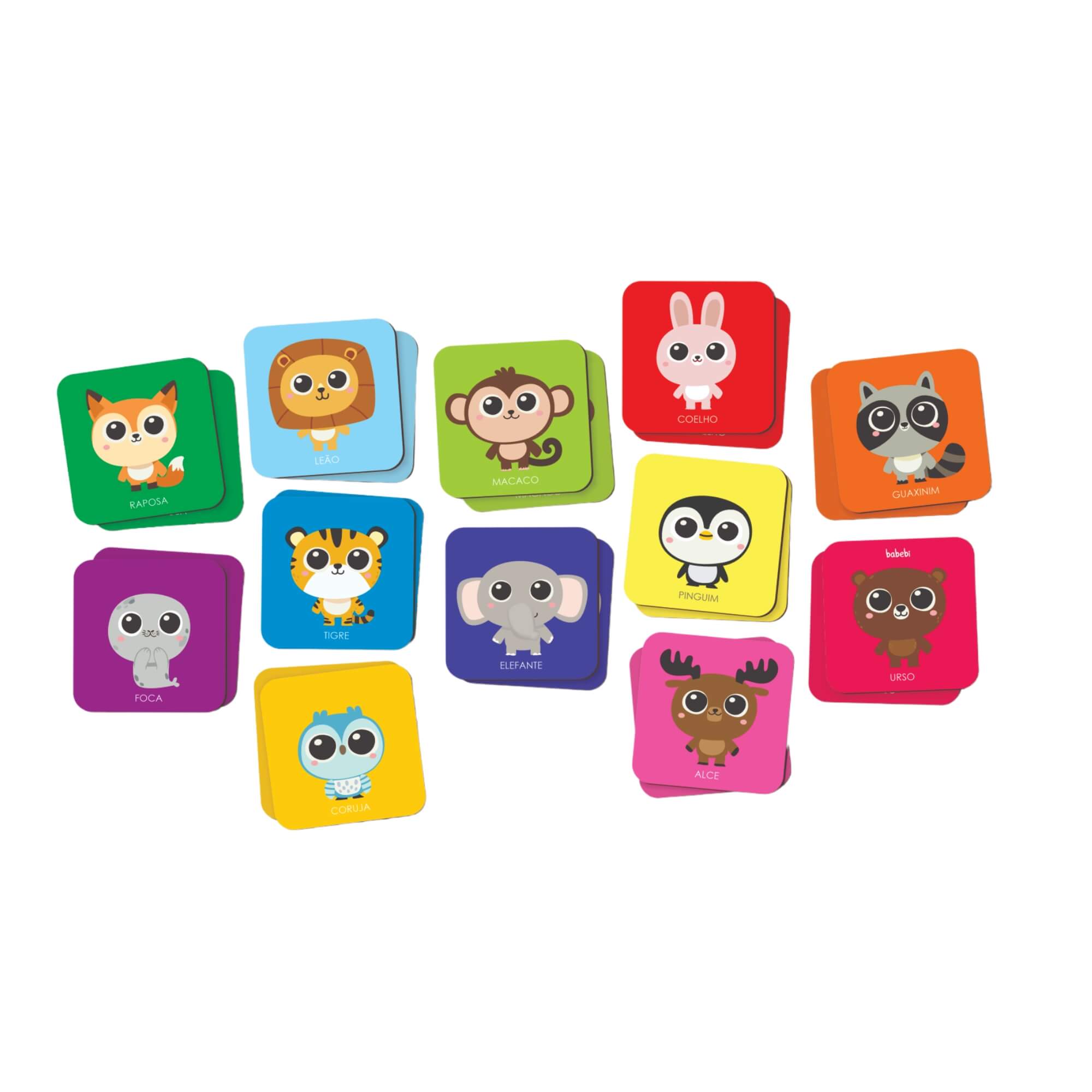 Brinquedo Infantil Joguinhos de Bolsa Jogo da Memória Animais Babebi - 6012