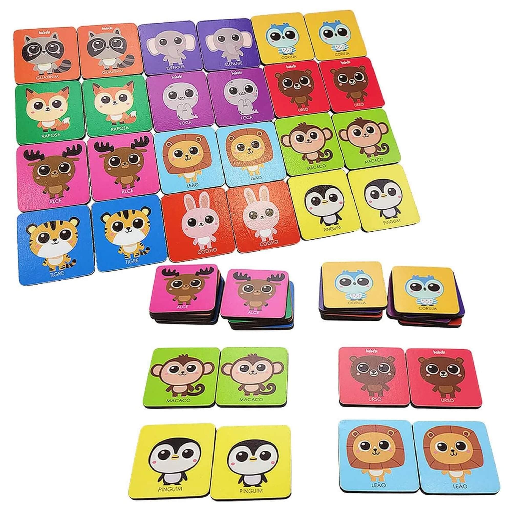 Brinquedo Infantil Joguinhos de Bolsa Jogo da Memória Animais Babebi - 6012