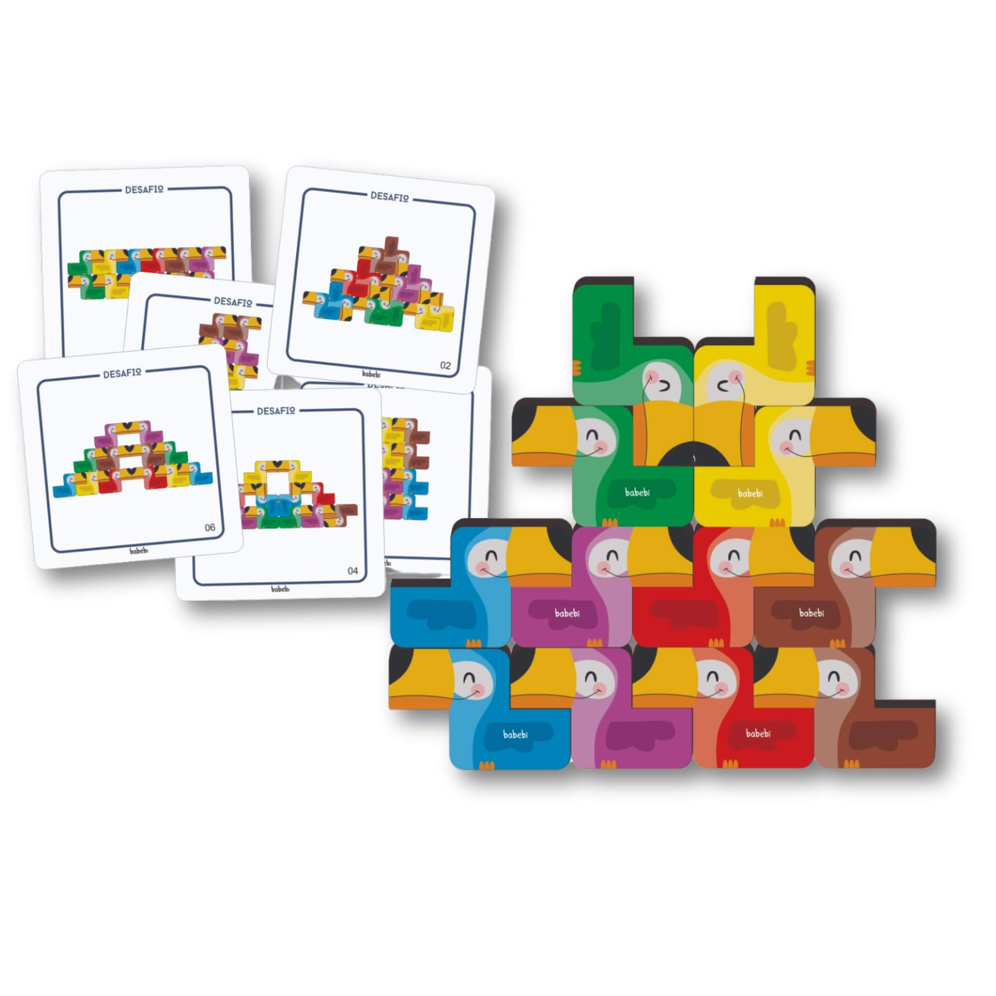 Brinquedo Infantil Joguinhos de Bolsa Empilhe os Tucanos Babebi - 6013