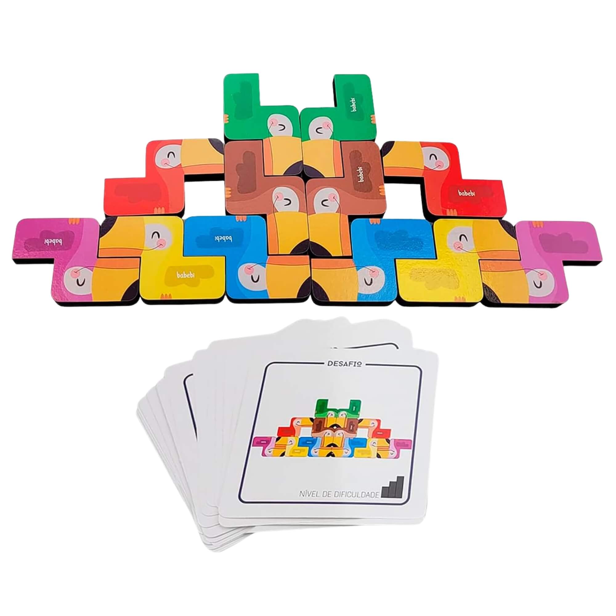 Brinquedo Infantil Joguinhos de Bolsa Empilhe os Tucanos Babebi - 6013