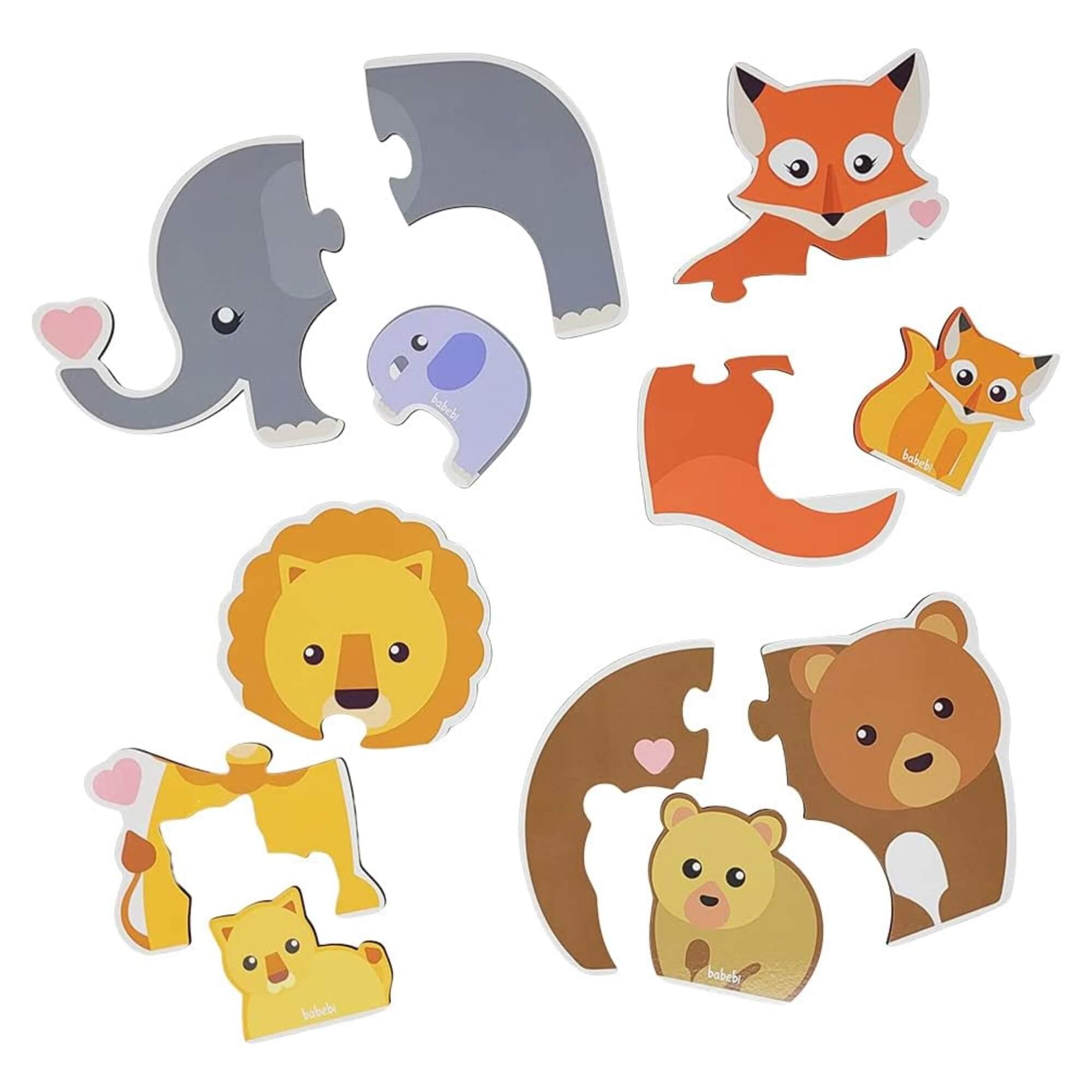 Brinquedo Infantil Quebra-Cabeça Baby Animais e Filhotes Babebi - 6021