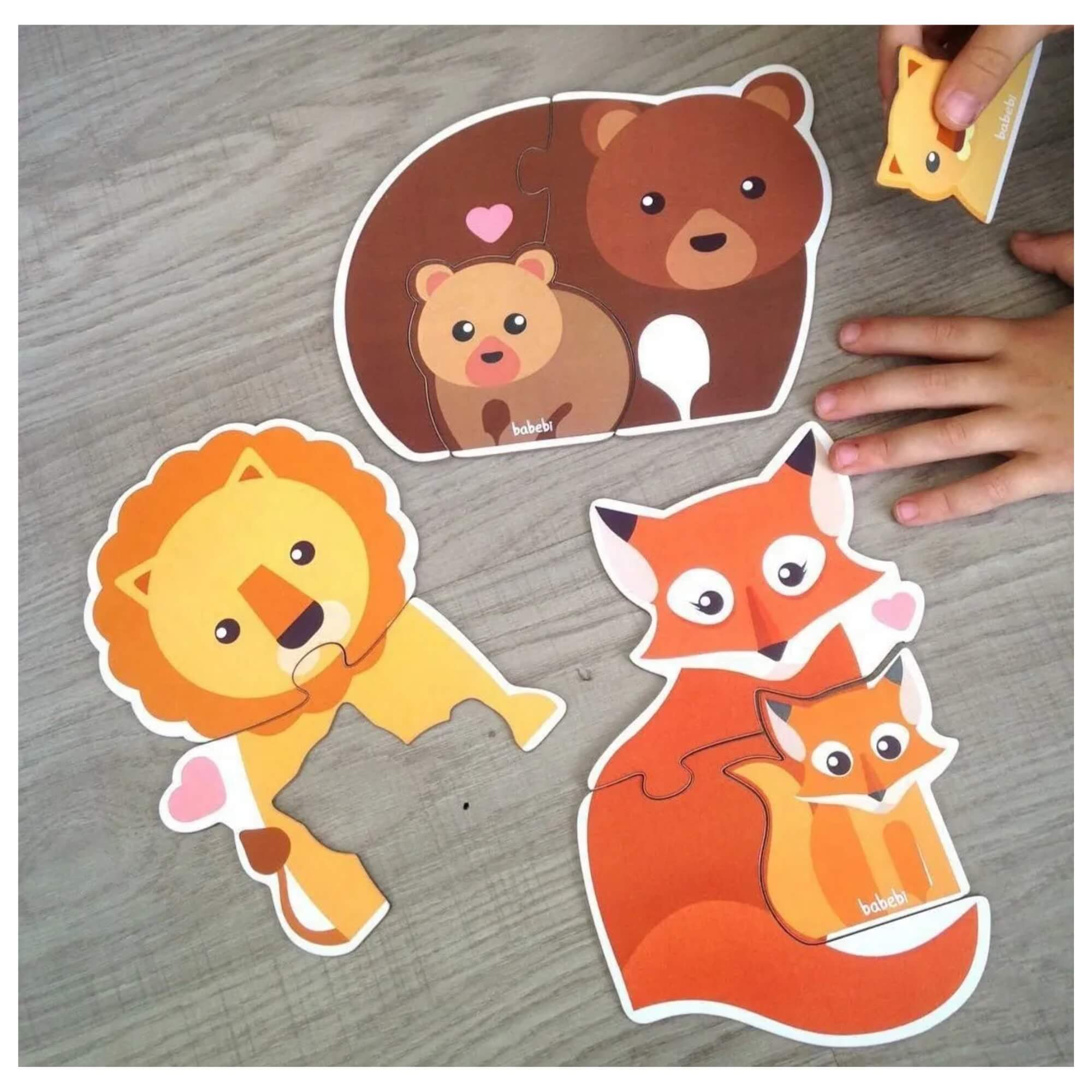 Brinquedo Infantil Quebra-Cabeça Baby Animais e Filhotes Babebi - 6021