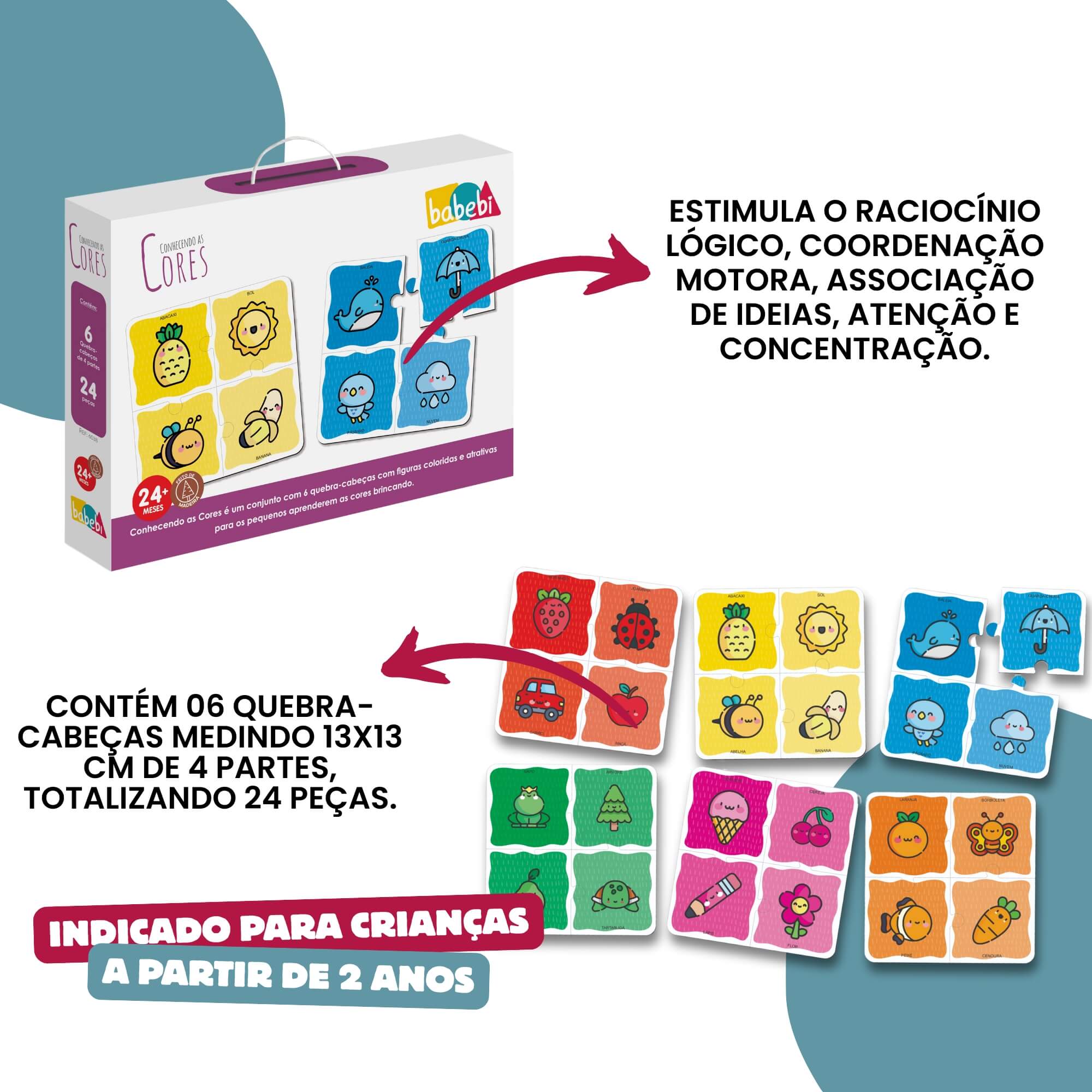 Brinquedo Infantil Conhecendo as Cores Babebi - 6038