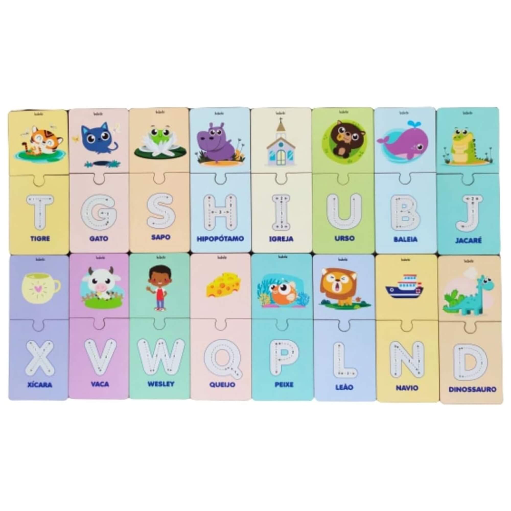Brinquedo Infantil Alfabeto Ilustrado Escreva e Apague Babebi - 6047