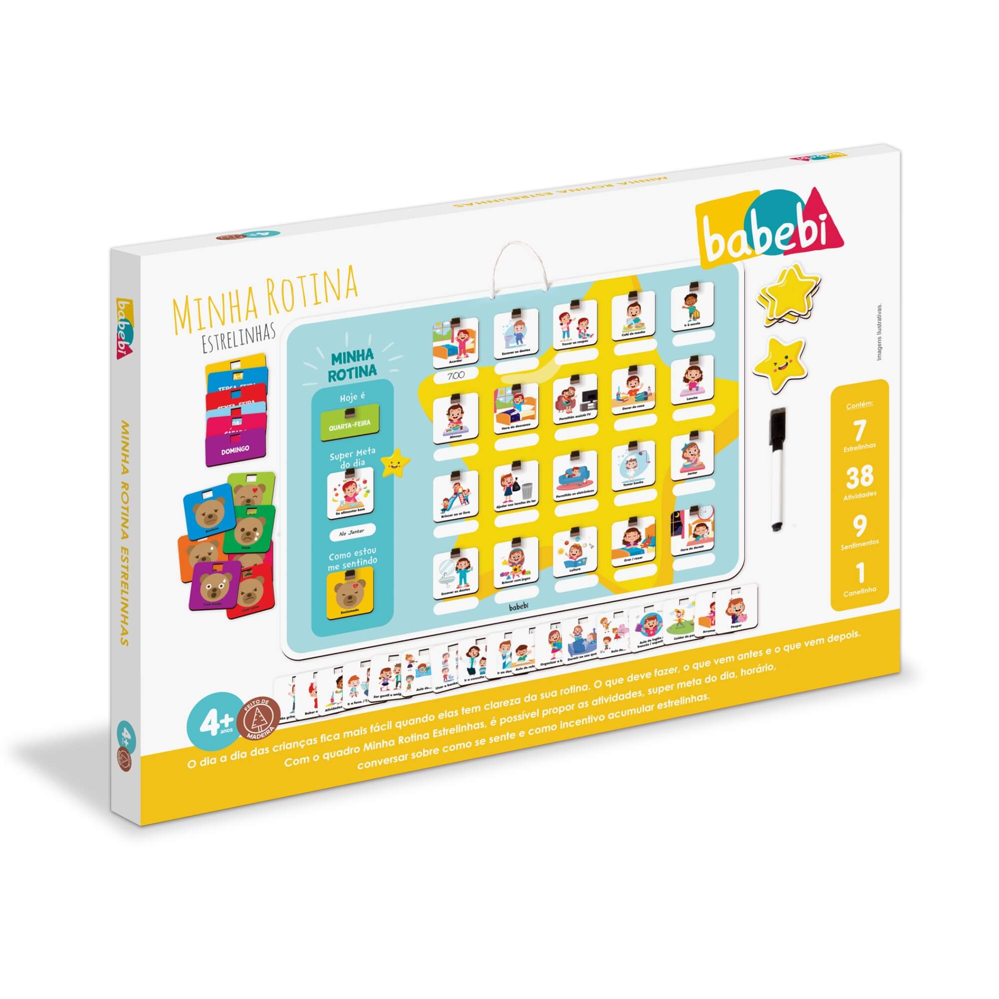 Brinquedo Infantil Minha Rotina Estrelinhas Babebi - 6063
