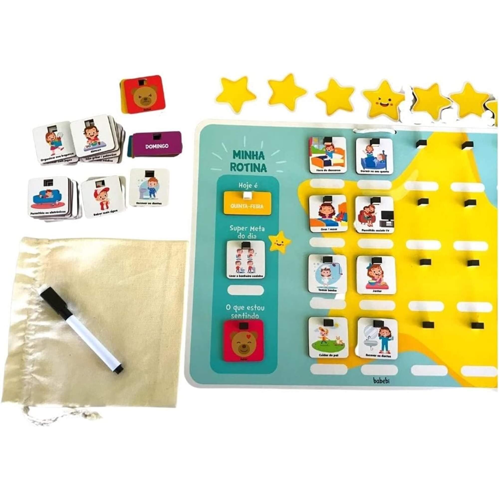 Brinquedo Infantil Minha Rotina Estrelinhas Babebi - 6063