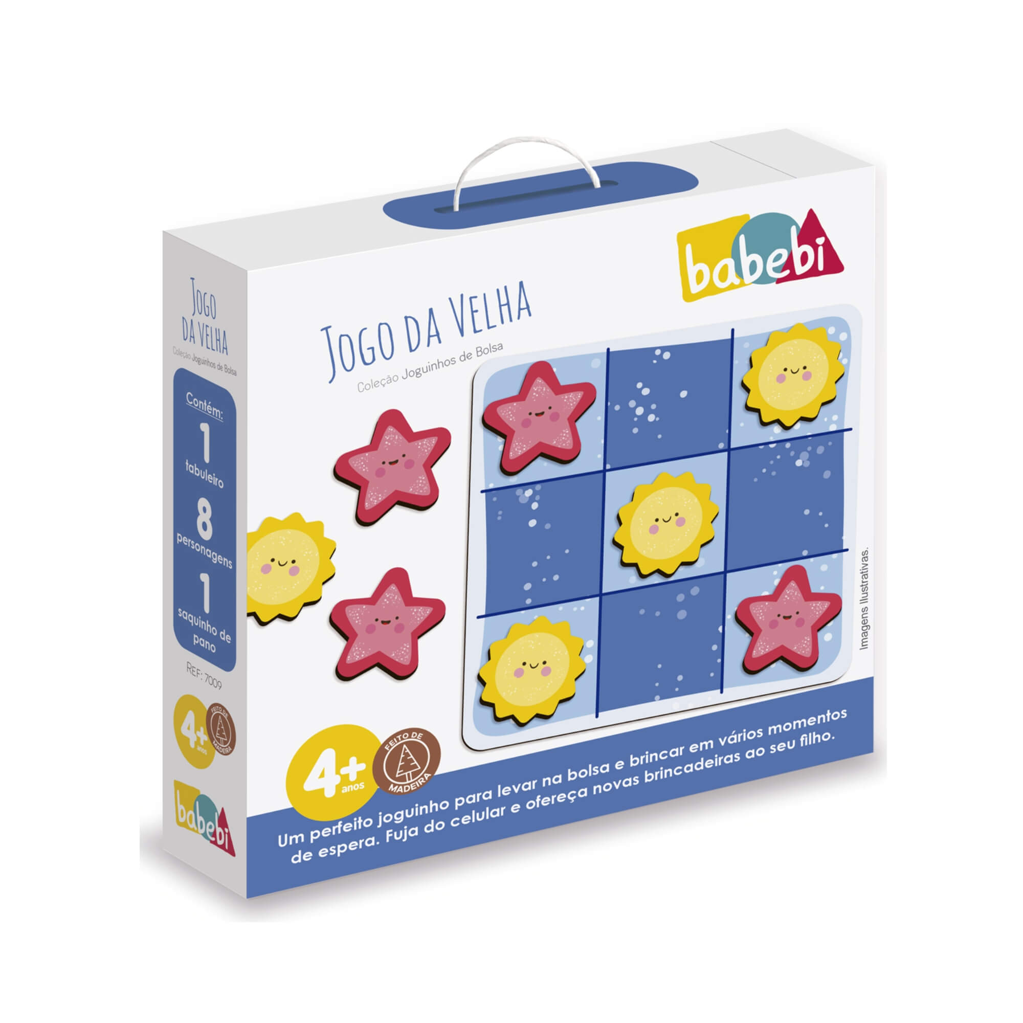 Brinquedo Infantil Joguinhos de Bolsa Jogo da Velha Babebi - 7009