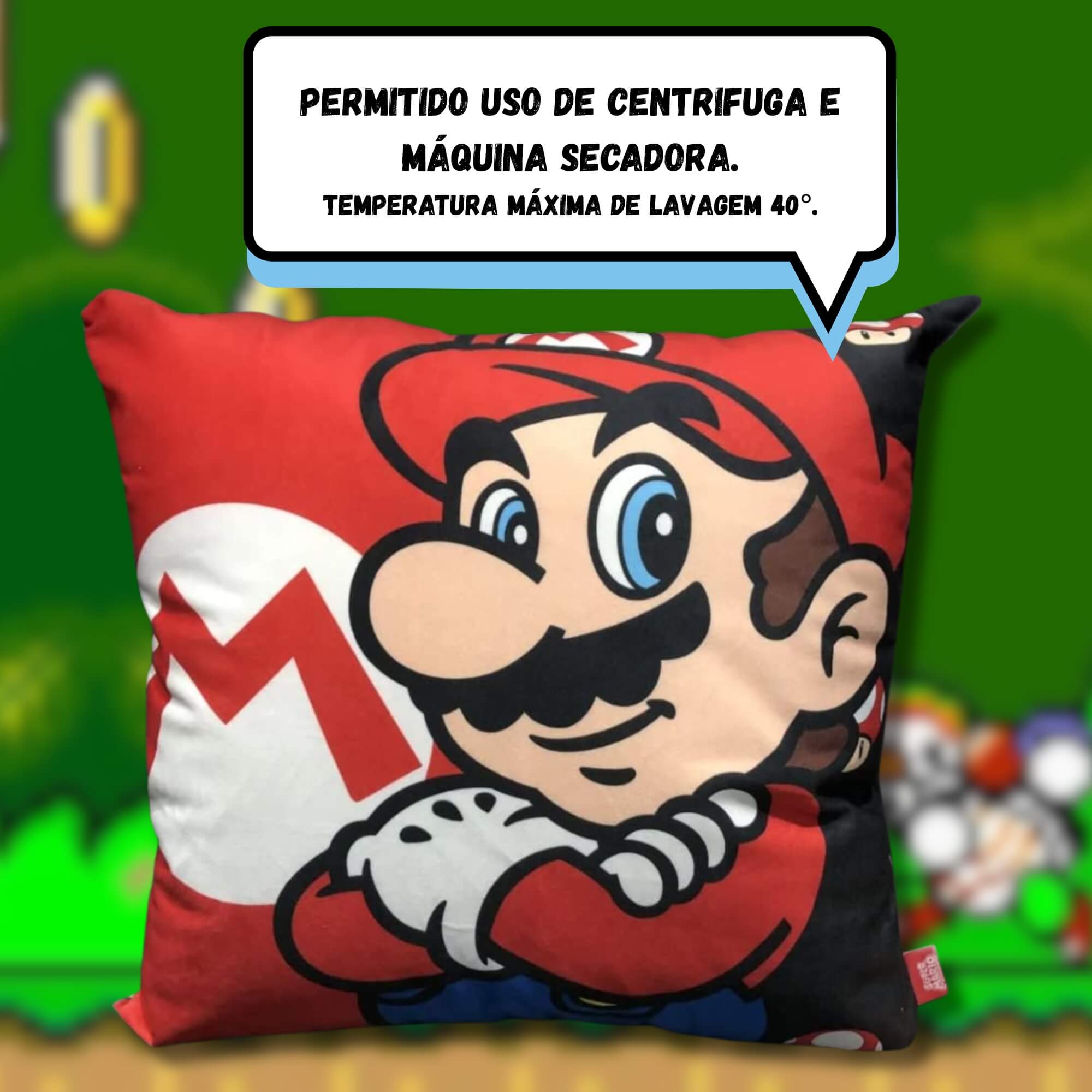 Almofada 40x40 Super Mario Zona Criativa - 10064292