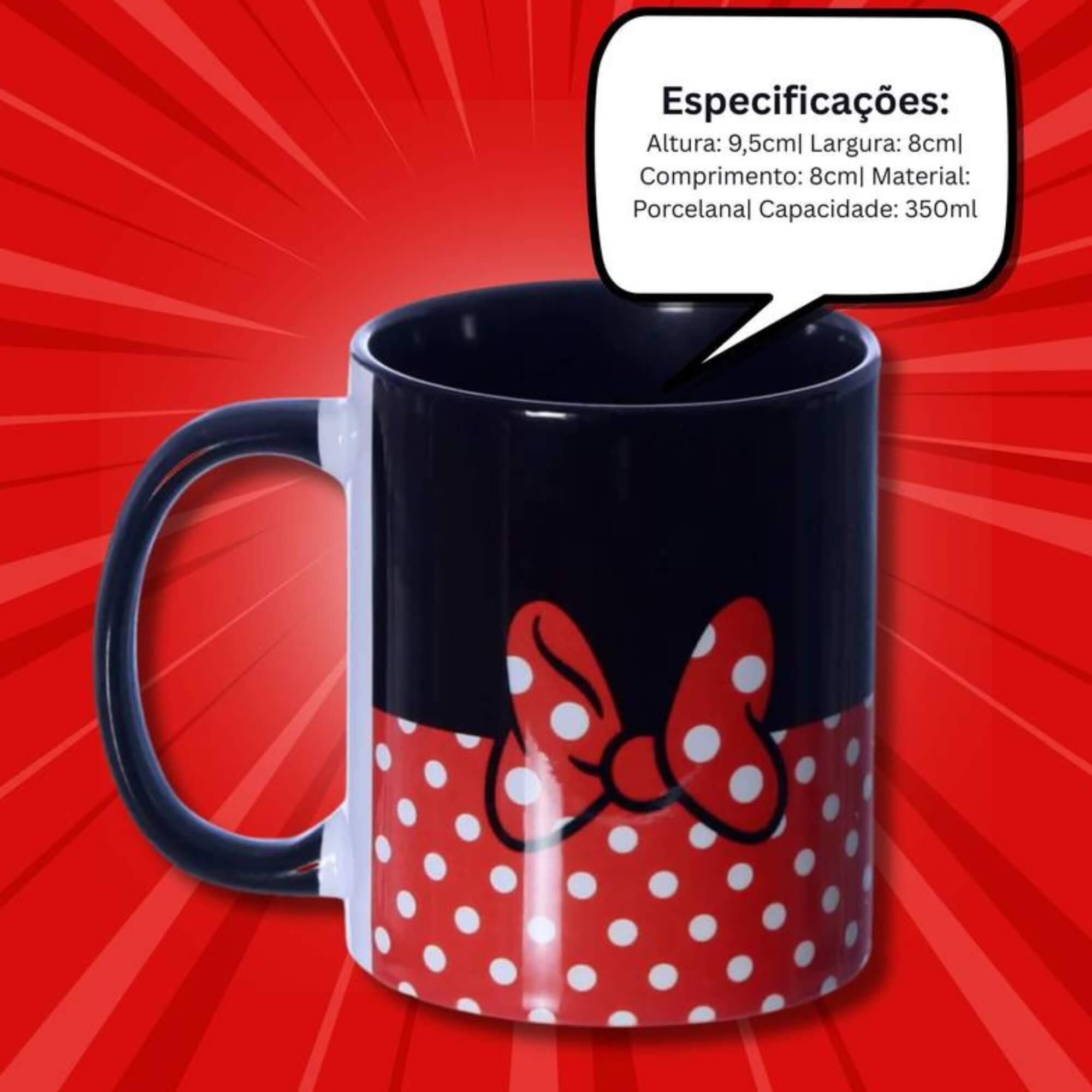 Caneca Pop Minnie Mouse 350ml Disney Zona Criativa - 10025351