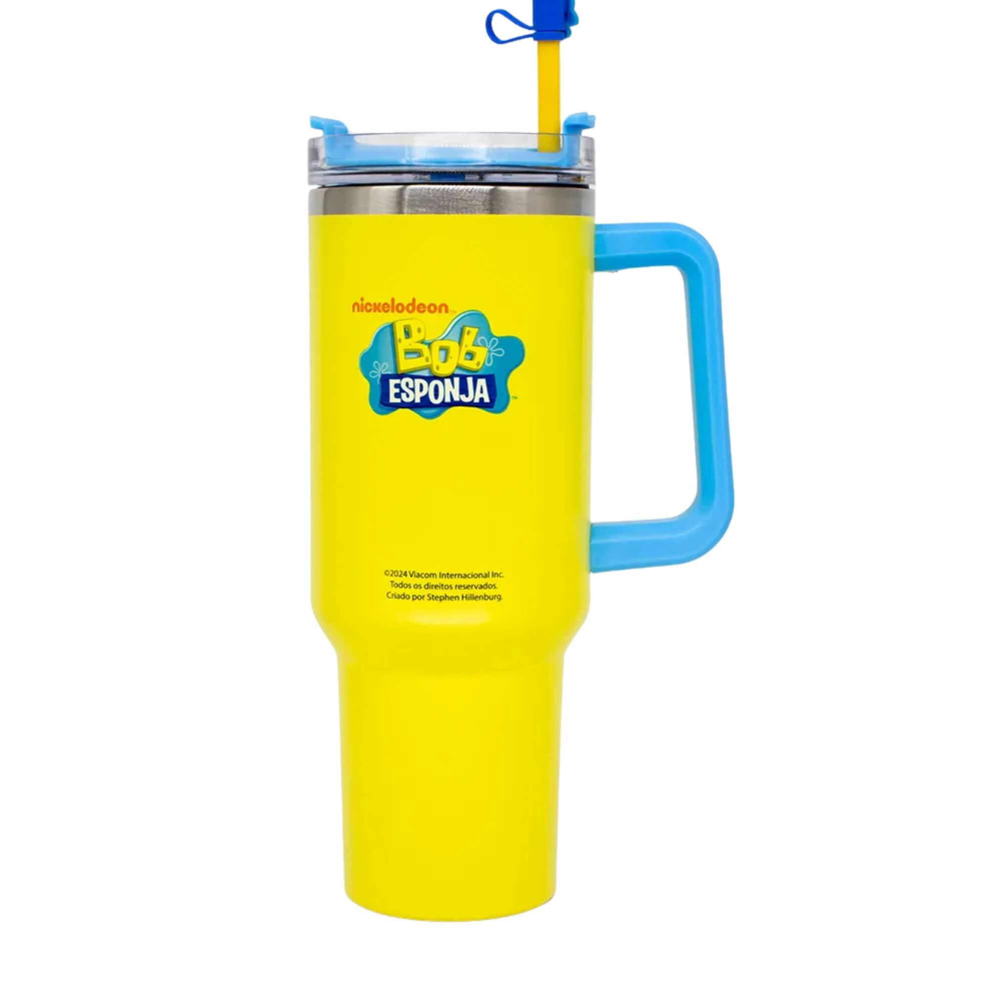 Copo Térmico Canecão Tumbler Bob Esponja c/ Pingente 1,15L Zona Criativa - 10025744