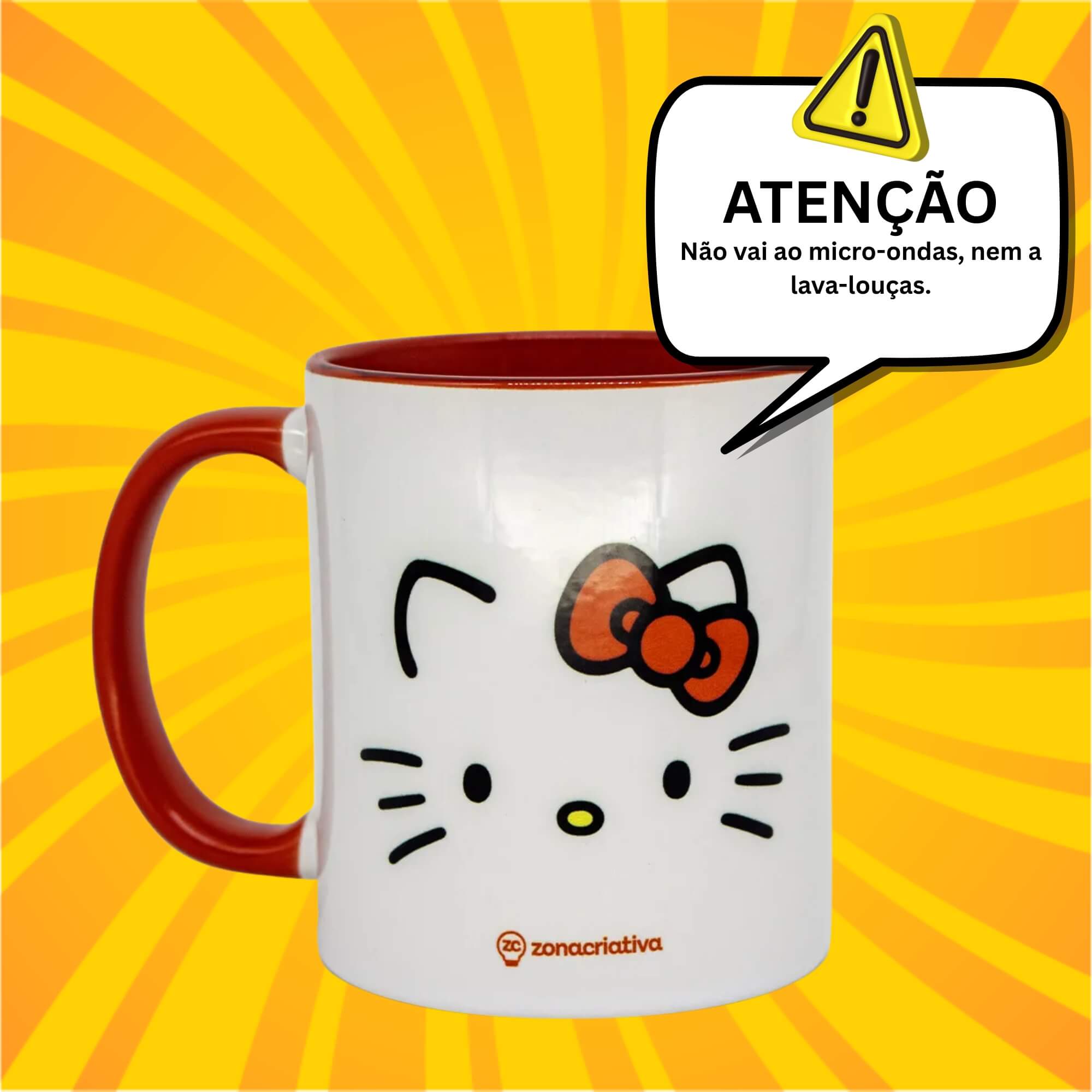 Caneca Pop 350ml Hello Kitty Zona Criativa - 10025808