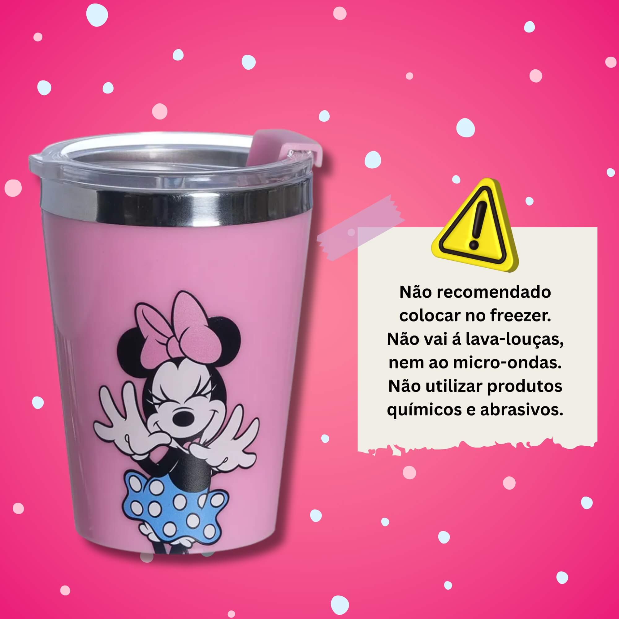 Copo Viagem Snap 300ml Minnie Mouse Disney Zona Criativa - 10026053