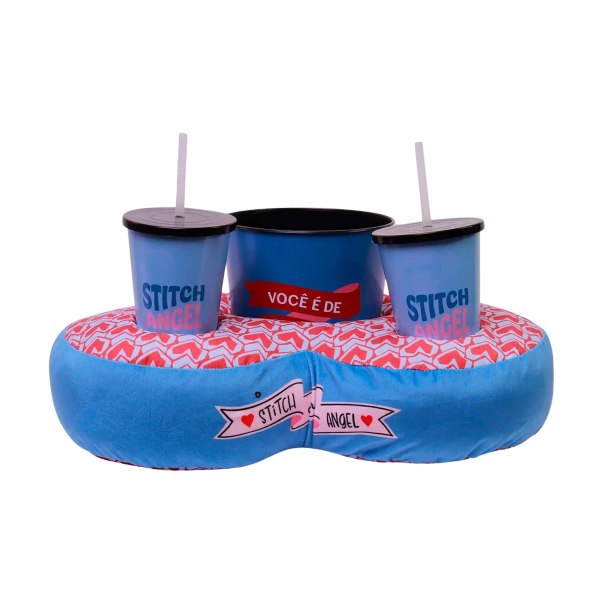 Kit Almofada Pipoca Coração Stitch Disney Zona Criativa - 10065399