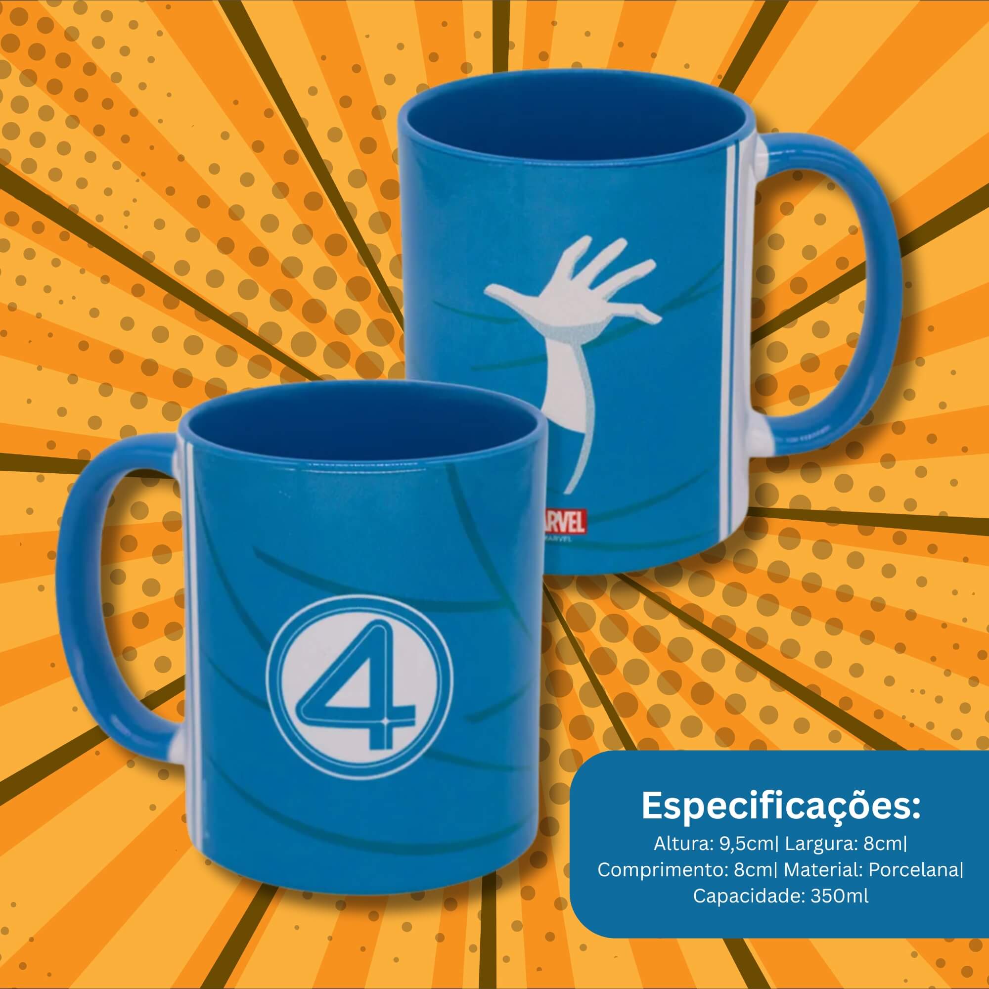 Caneca Pop Sr Fantástico Quarteto Fantástico - Marvel Zona Criativa - 10026637
