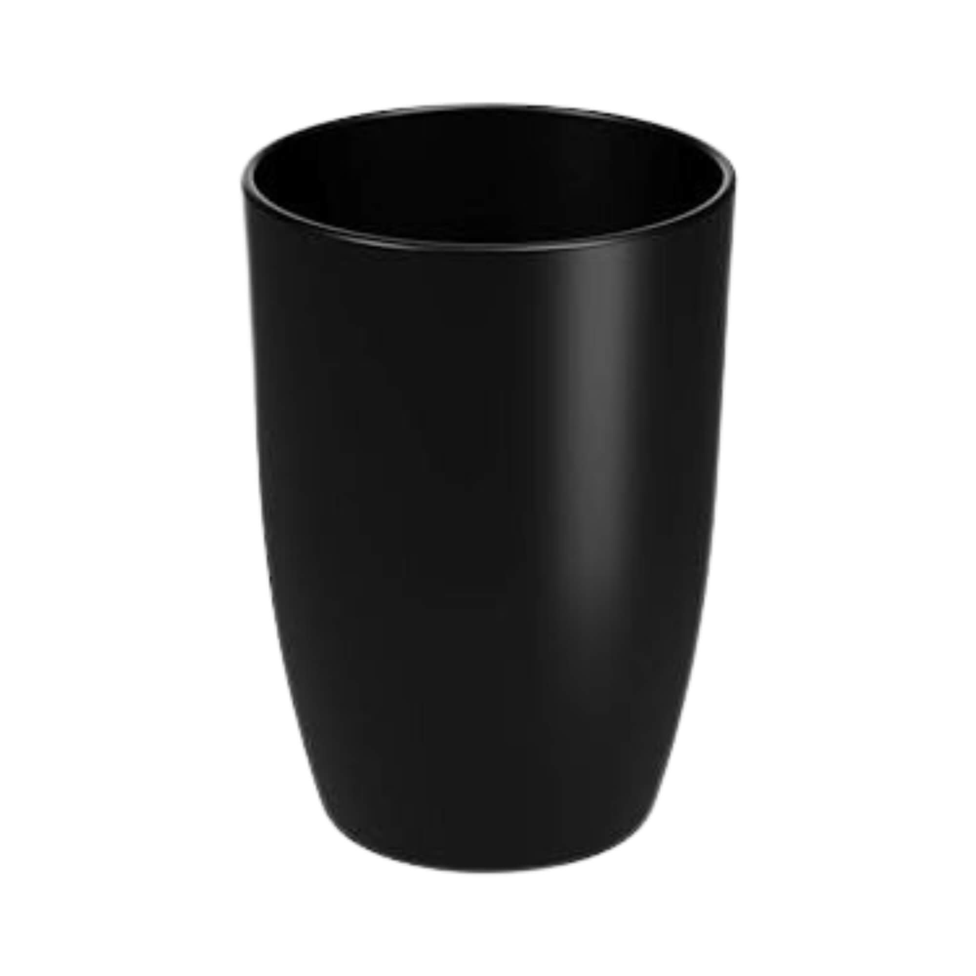 COMP Kit 4 Copos 275ml Preto Brinox Cozy Plástico Inquebrável Cozinha Escritório Micro-ondas