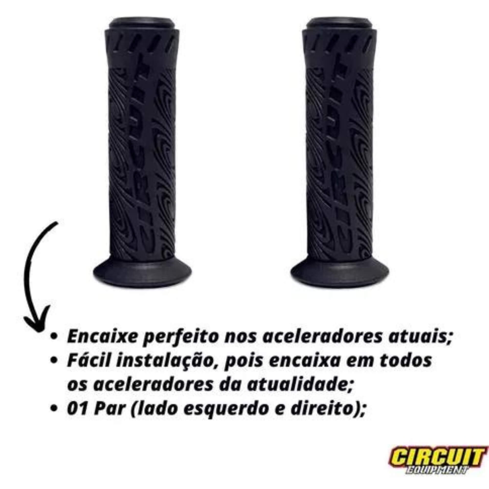 COMP Kit Guidão Cromado Pro Tork Titan/Fan + Par Manopla Circuit Interlagos CG YBR Preta