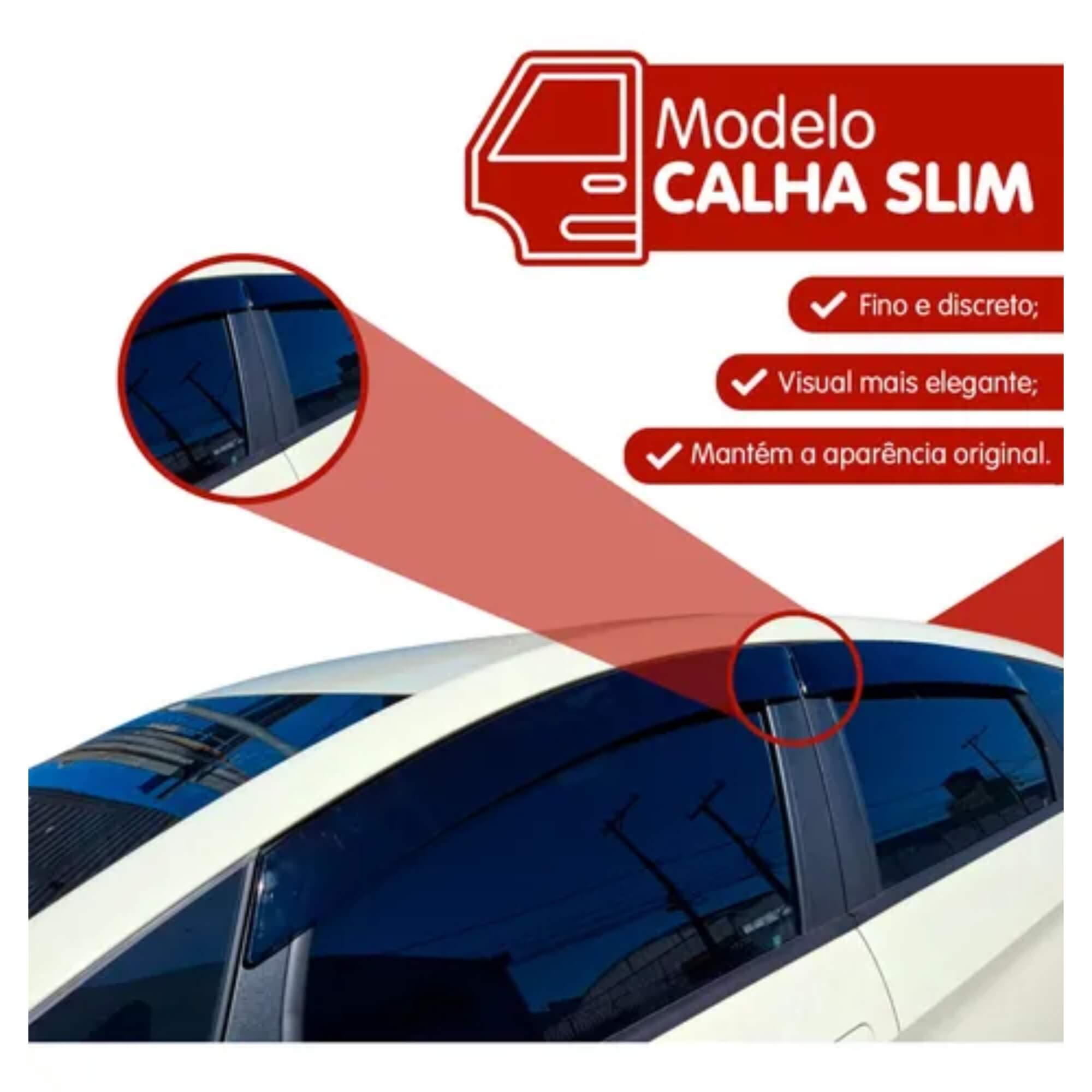 Calha de Chuva Rampage 23/25 4 Portas Inteiriça/Slim TG Poli - TG01100205 35001