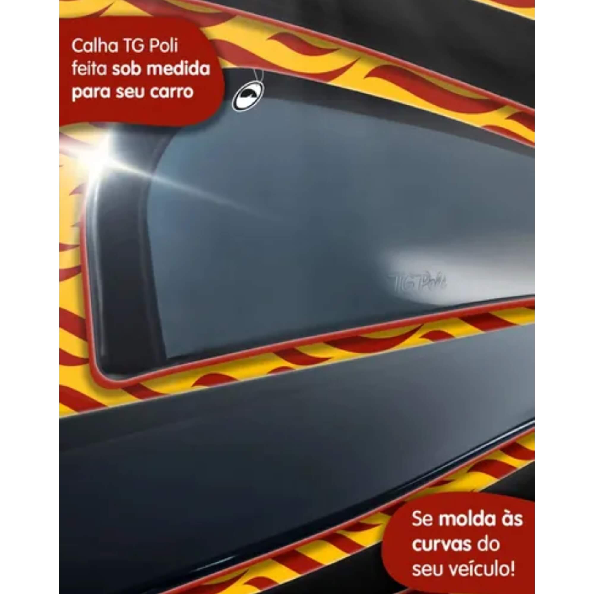 Calha de Chuva Rampage 23/25 4 Portas Inteiriça/Slim TG Poli - TG01100205 35001