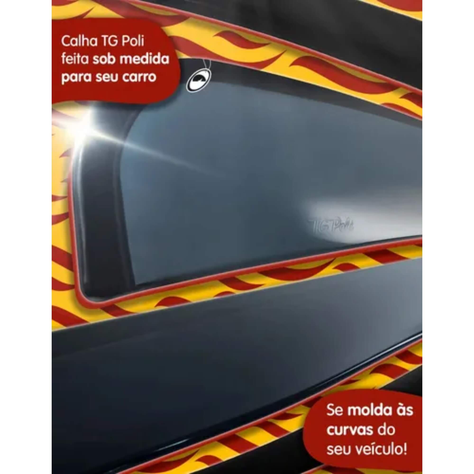 Calha de Chuva Tiggo 7 19/23 4 Portas Inteiriça/Slim TG Poli - TG01100204 34004