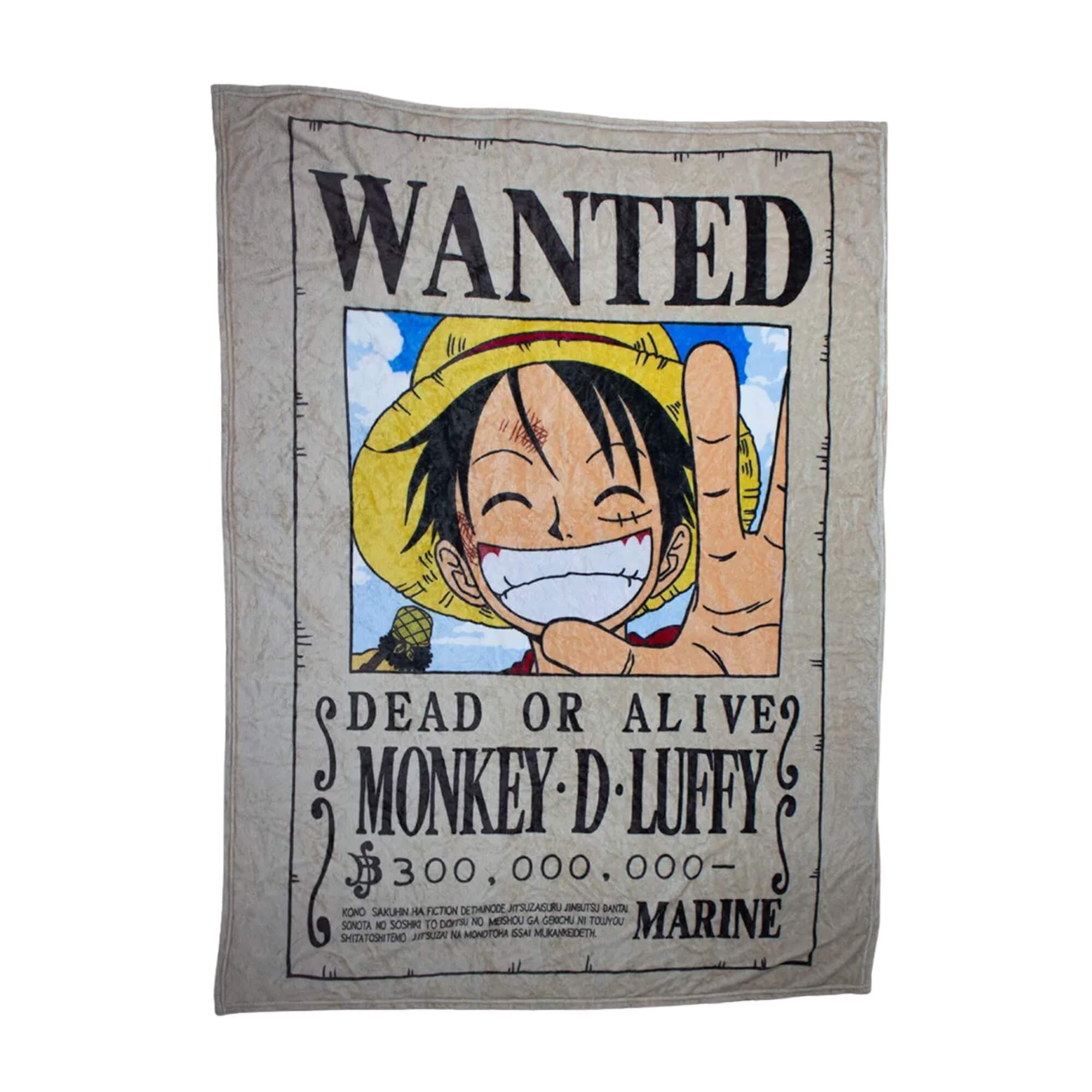 COMP Kit One Piece Almofada Luffy + Manta 1,20x1,60 + Balde Pipoca 5L Zona Criativa