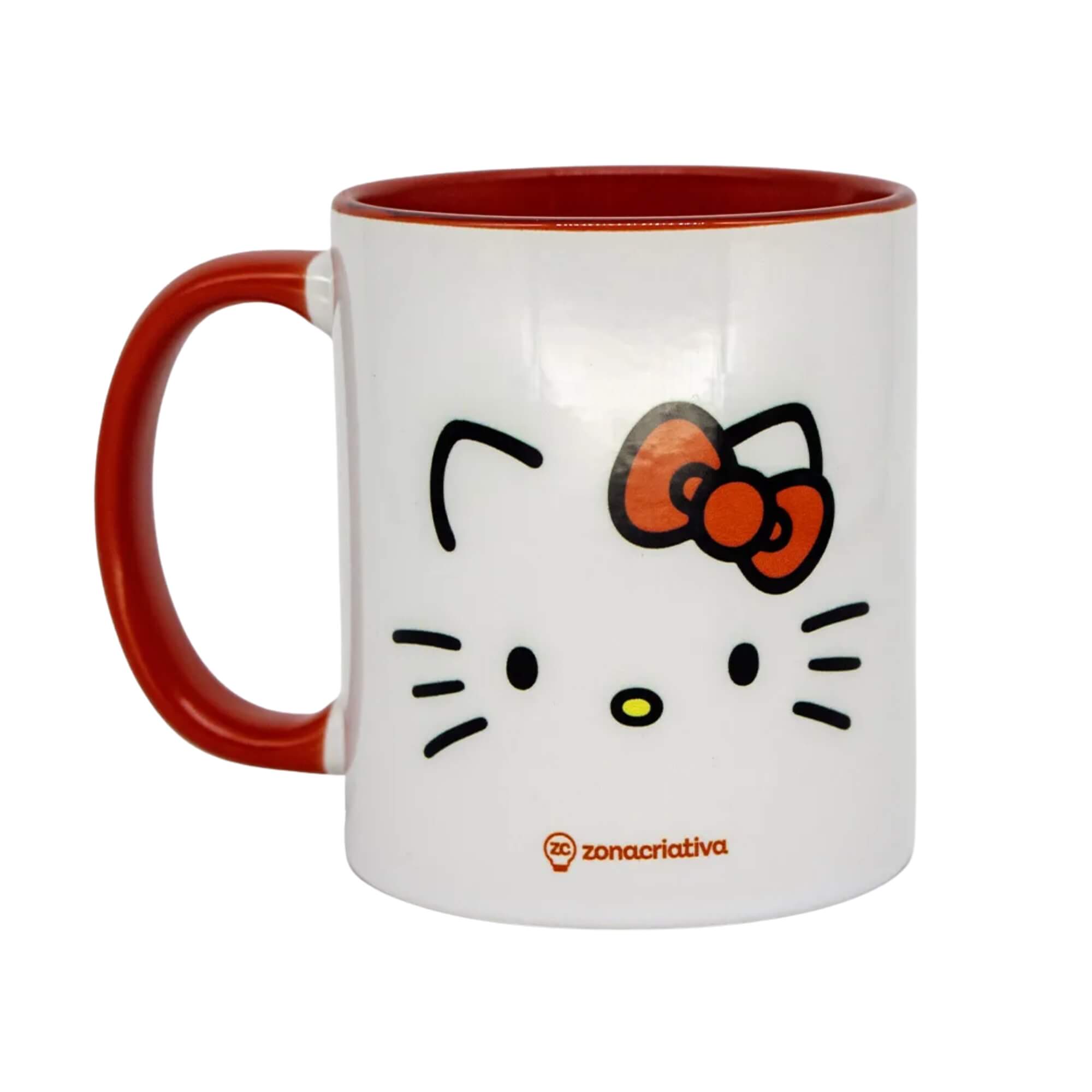 COMP Kit Hello Kitty Almofada Formato 30x40cm + Caneca Porcelana 350ml Zona Criativa