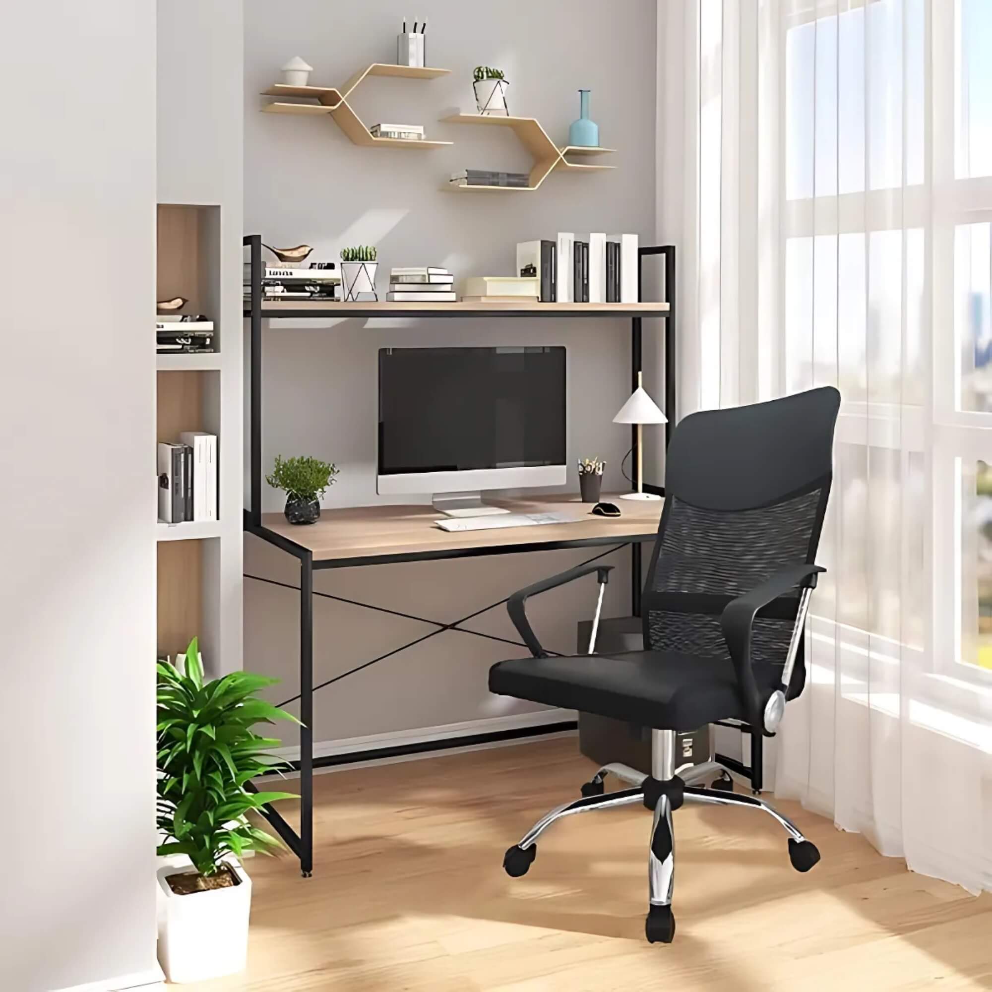 Cadeira Giratória Office Executive em Malha Preta Conthey Evolux - N1902004