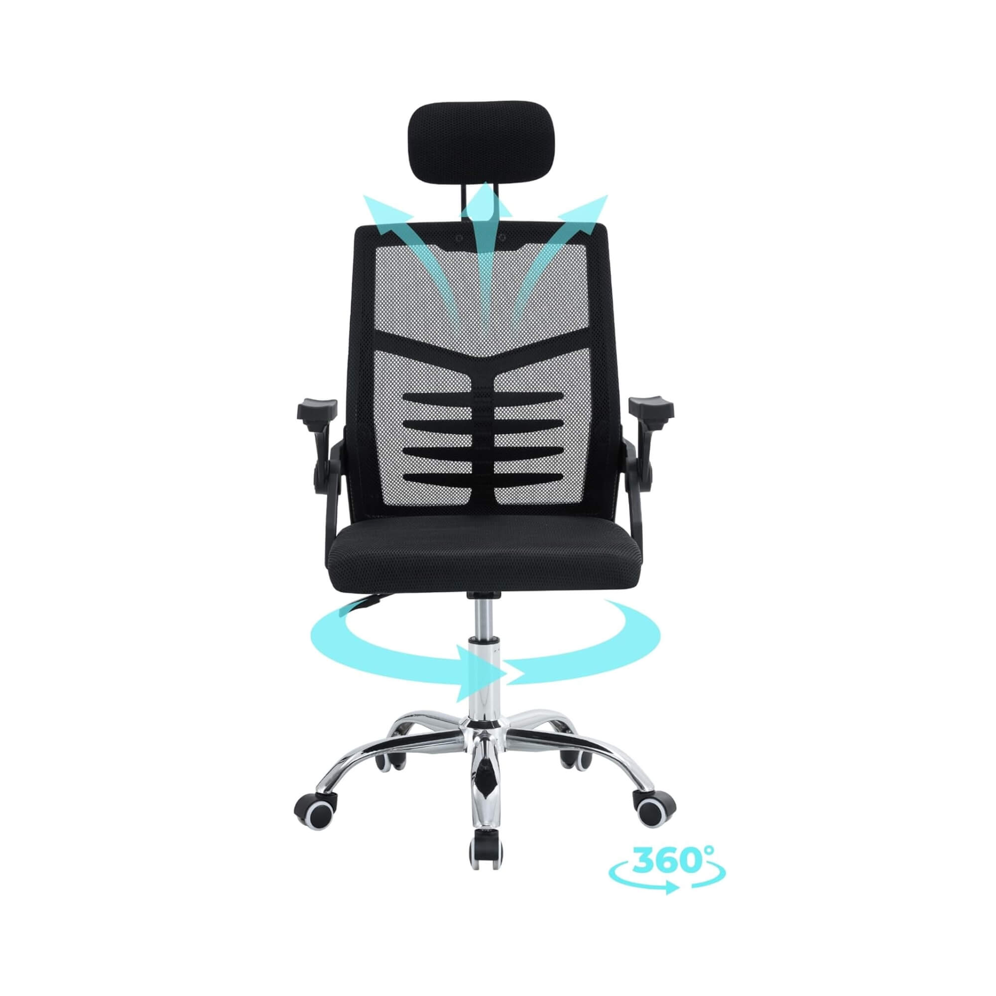 Cadeira de Escritório Malha com Encosto Athos HIB Conthey Evolux - N253036245