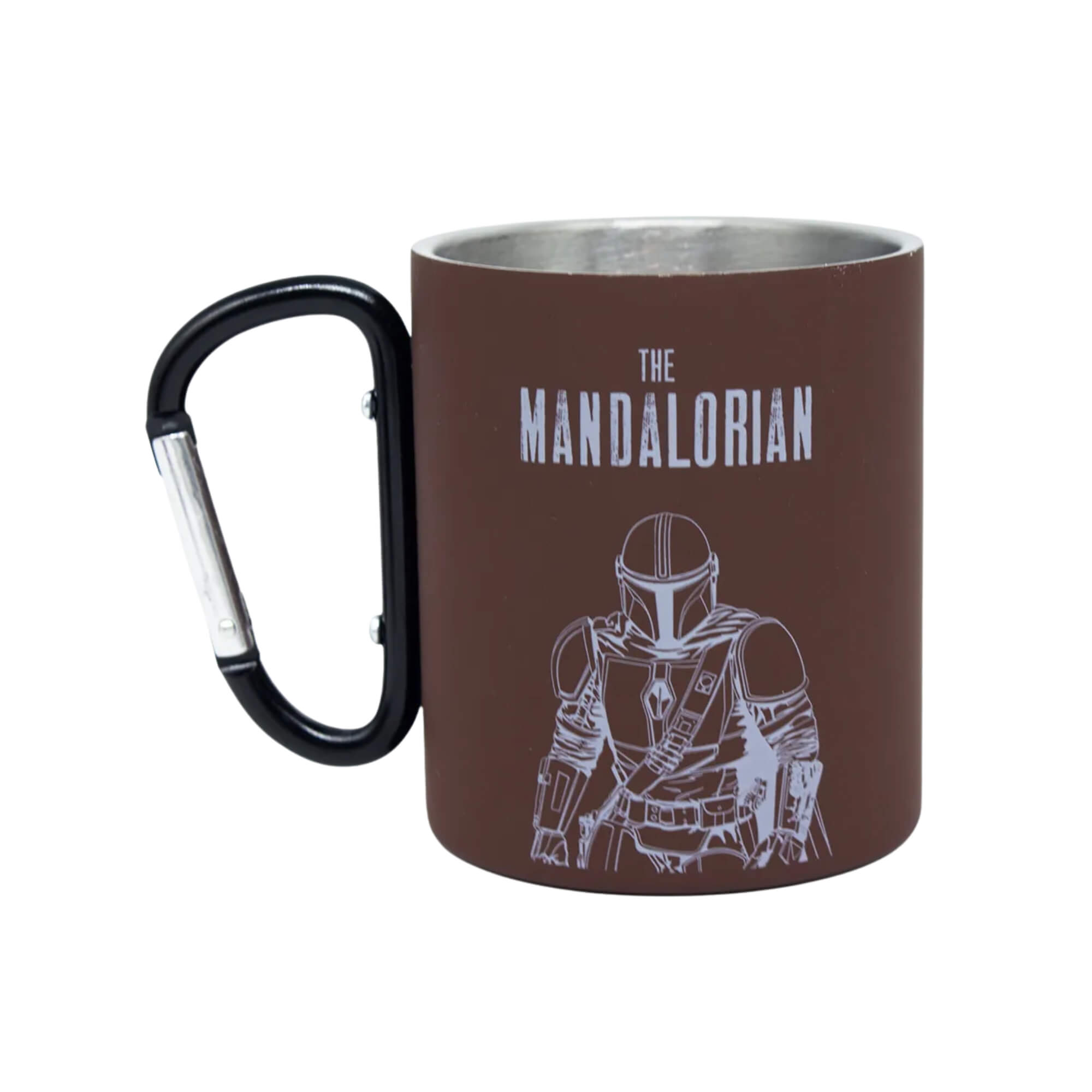 COMP Kit 2 Canecas Inox Mosquetão 300ml Baby Yoda + Mandalorian Star Wars Zona Criativa