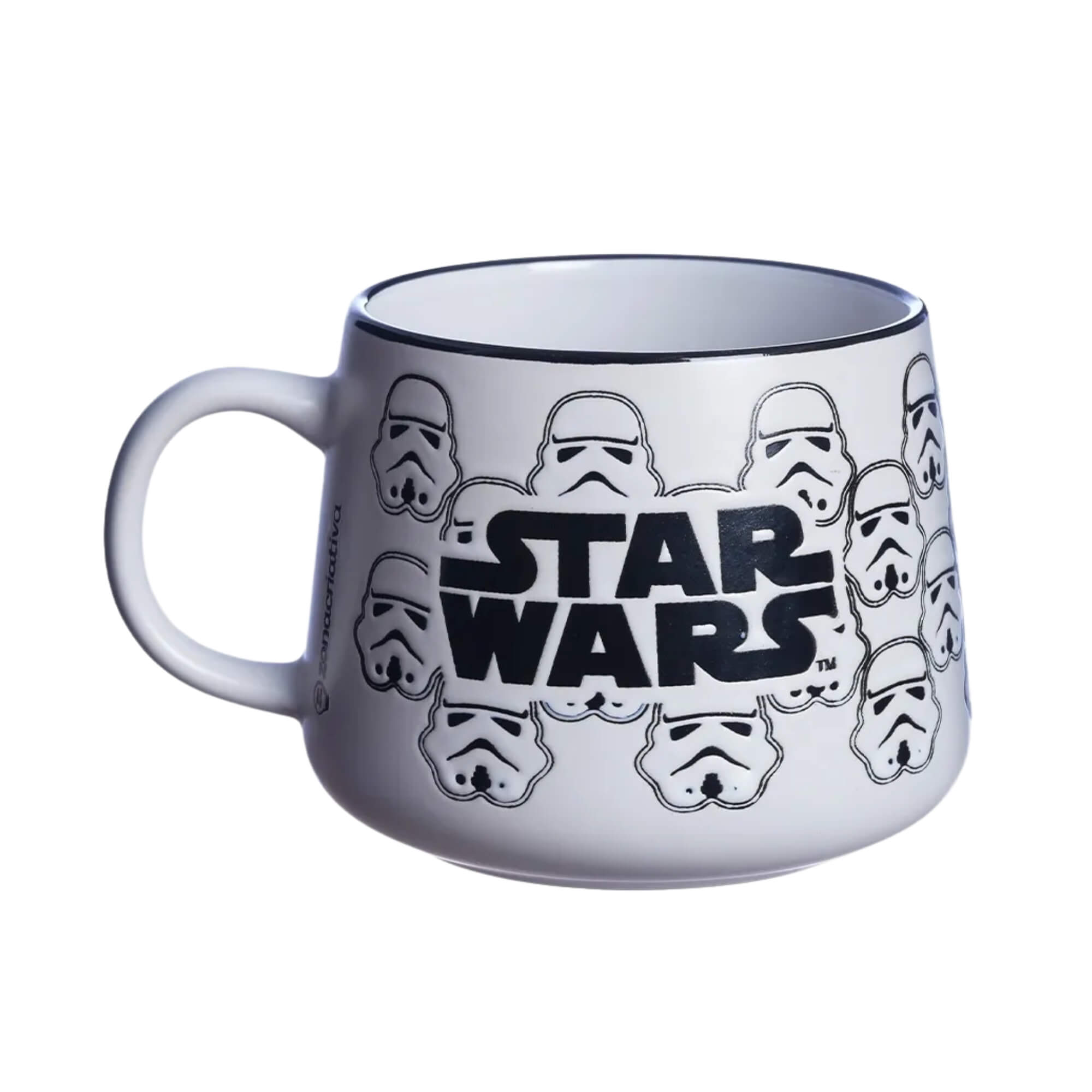 COMP Kit Star Wars Almofada Pescoço Micro Pérolas + Caneca Cerâmica 500ml Zona Criativa