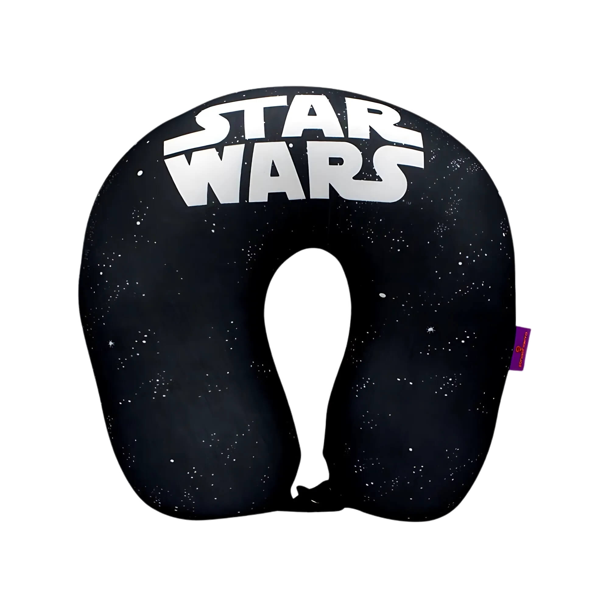 COMP Kit Star Wars Almofada Pescoço Micro Pérolas + Garrafa 600ml Darth Vader Zona Criativa