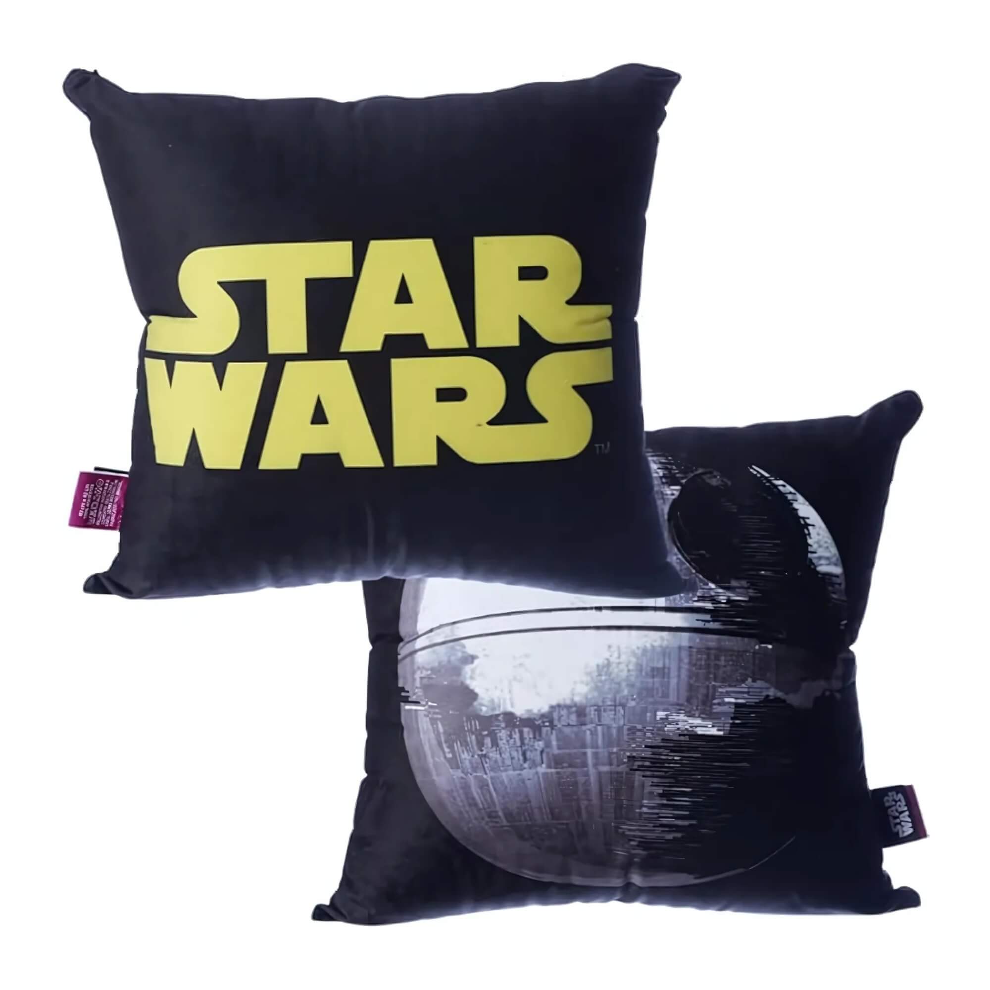 COMP Kit Star Wars Almofada 40x40 Fibra Veludo + Garrafa Térmica 700ml Click Zona Criativa