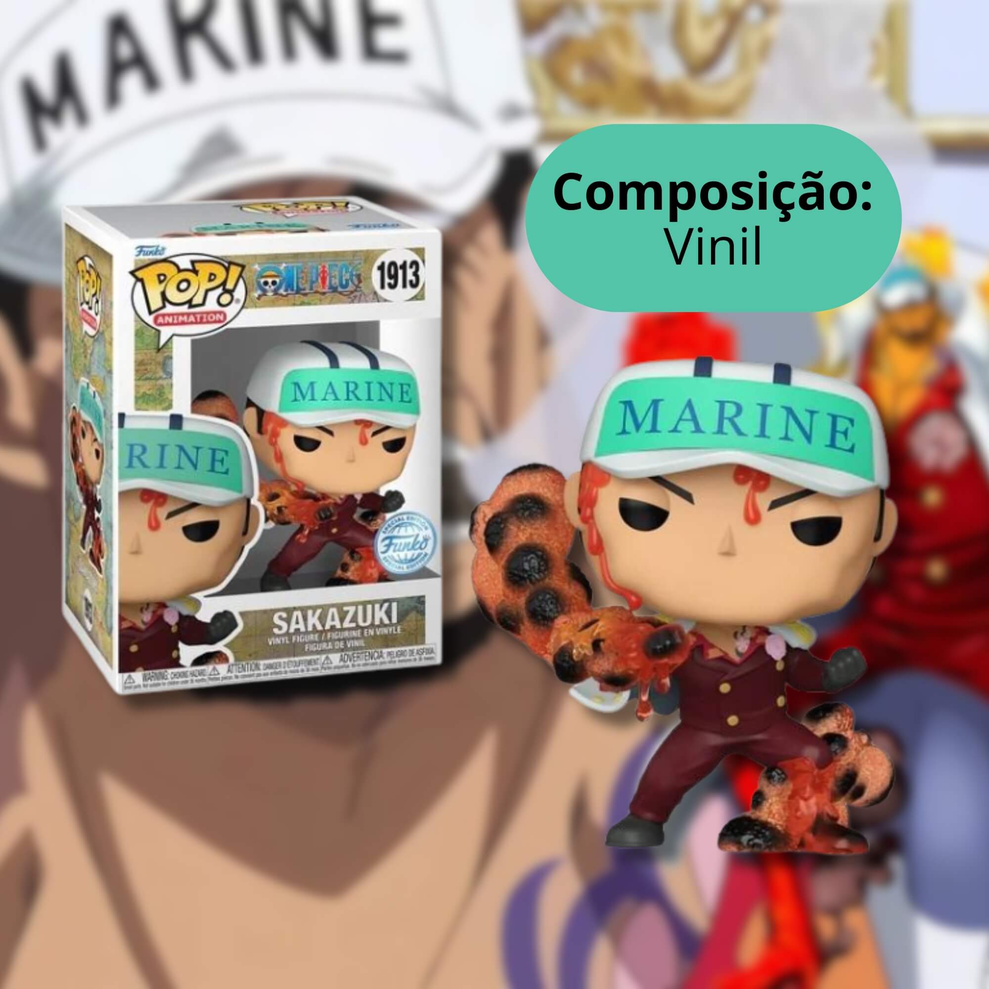 VAR Boneco Funko Pop! One Piece (Escolha o personagem) Personagem:Akainu