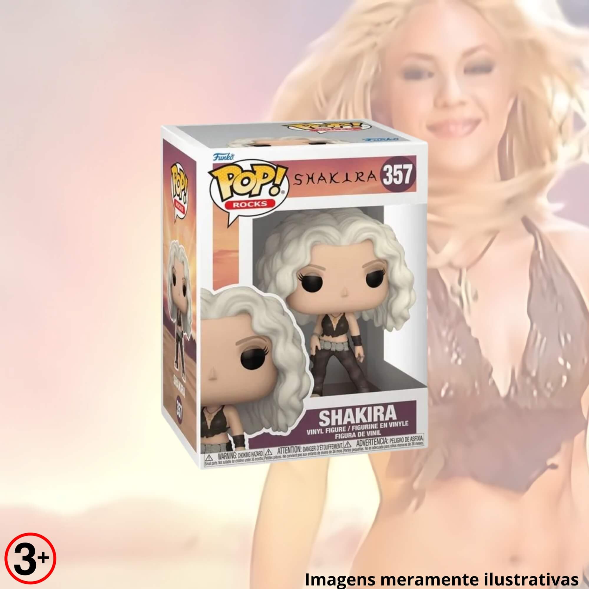 VAR Boneco Funko Pop! Ícones da Música (Escolha o Artista) Artista:Shakira