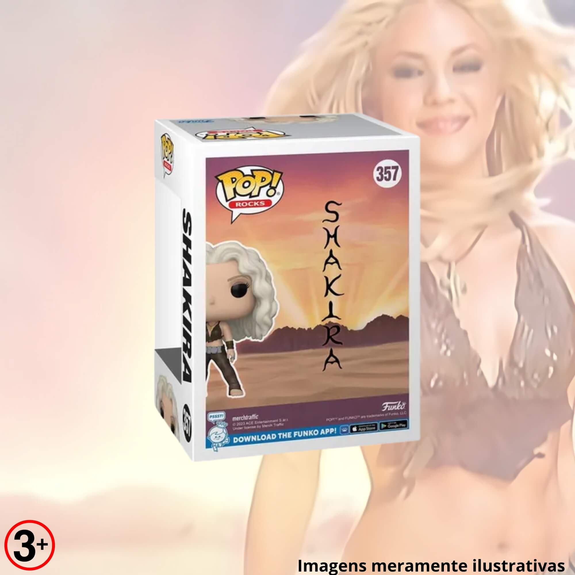 VAR Boneco Funko Pop! Ícones da Música (Escolha o Artista) Artista:Shakira
