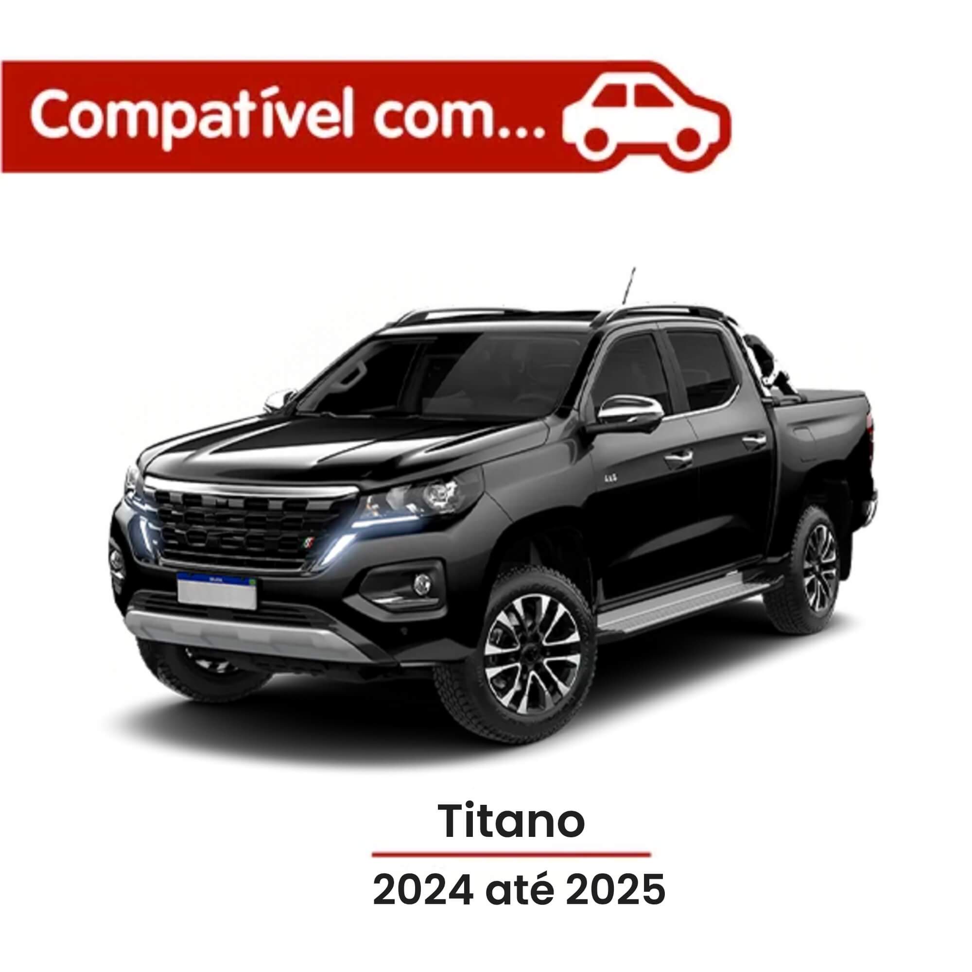 Calha de Chuva Fiat Titano 2024 2025 4 Portas Inteiriça Slim TG Poli - TG01100201 - 24031