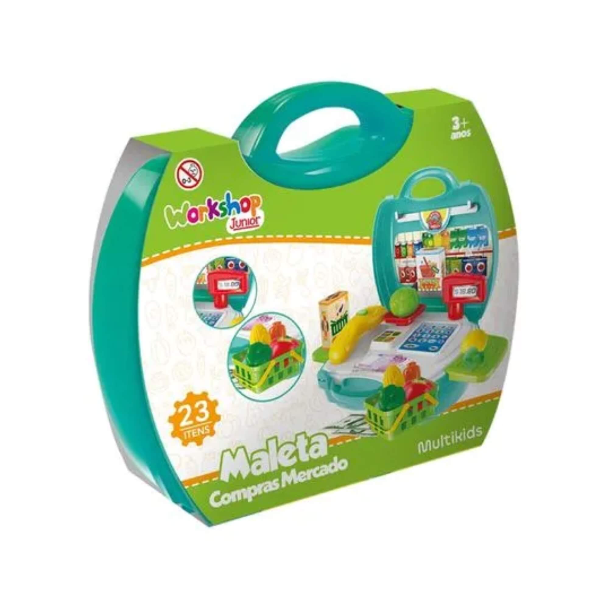 COMP Kit 2 Maletas Educativas Workshop JR Multikids - Mercadinho e Pediatra