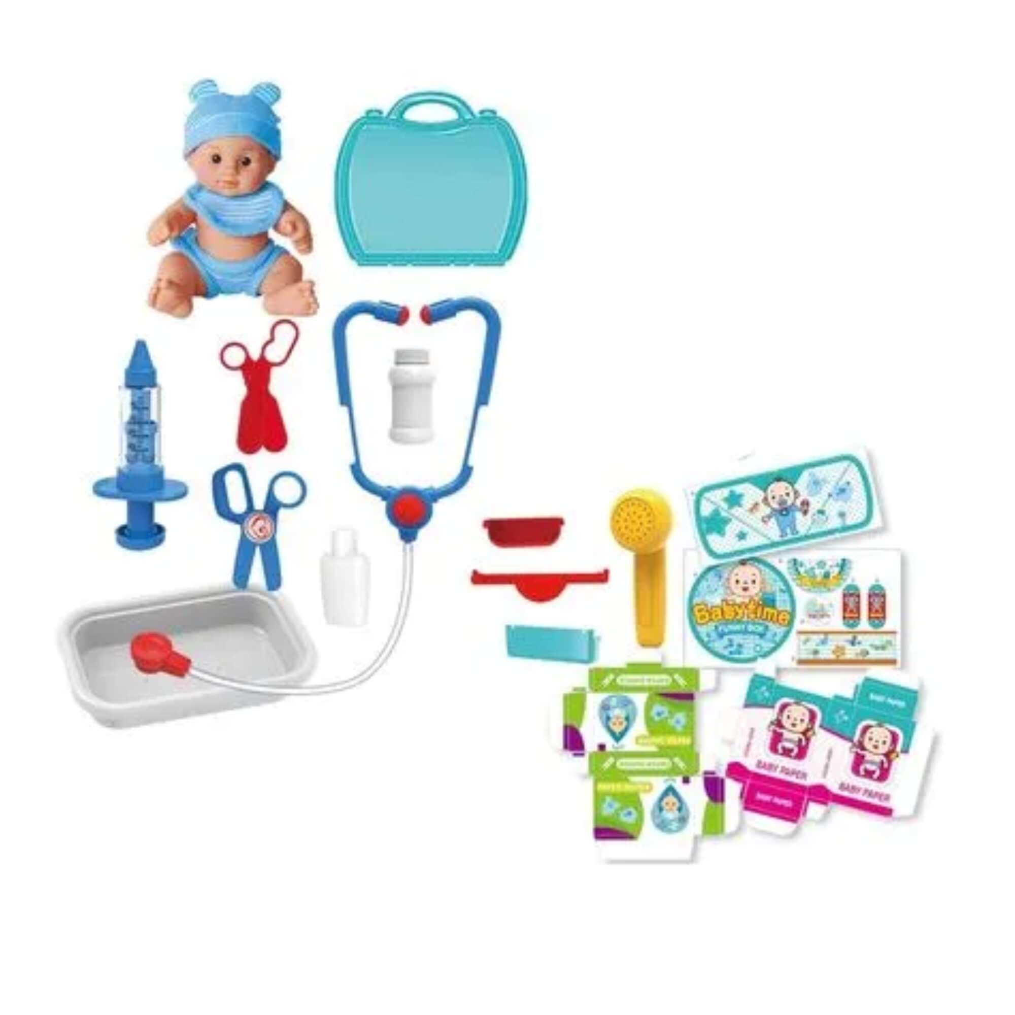 COMP Kit 2 Maletas Educativas Workshop JR Multikids - Mercadinho e Pediatra