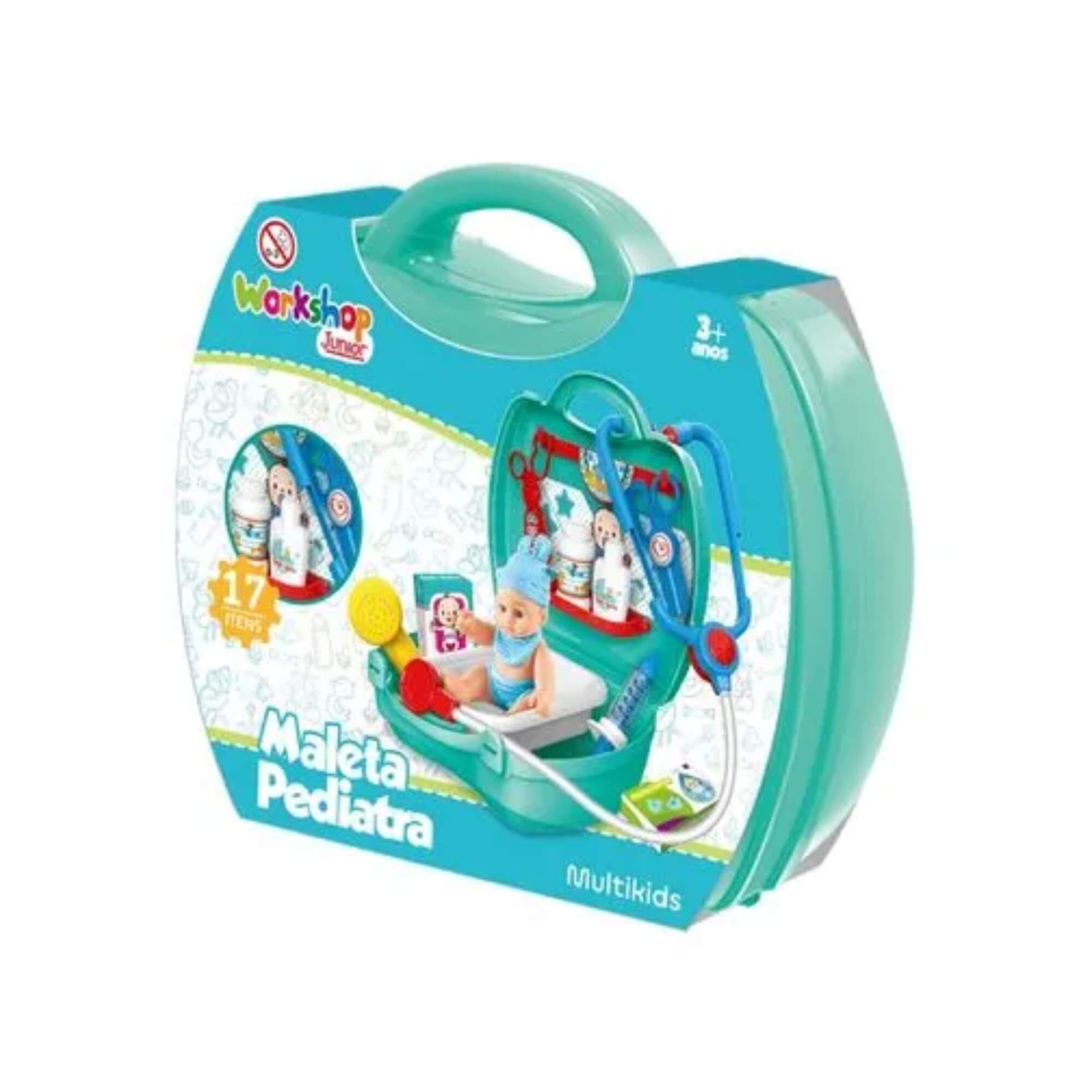 COMP Kit 2 Maletas Educativas Workshop JR Multikids - Mercadinho e Pediatra