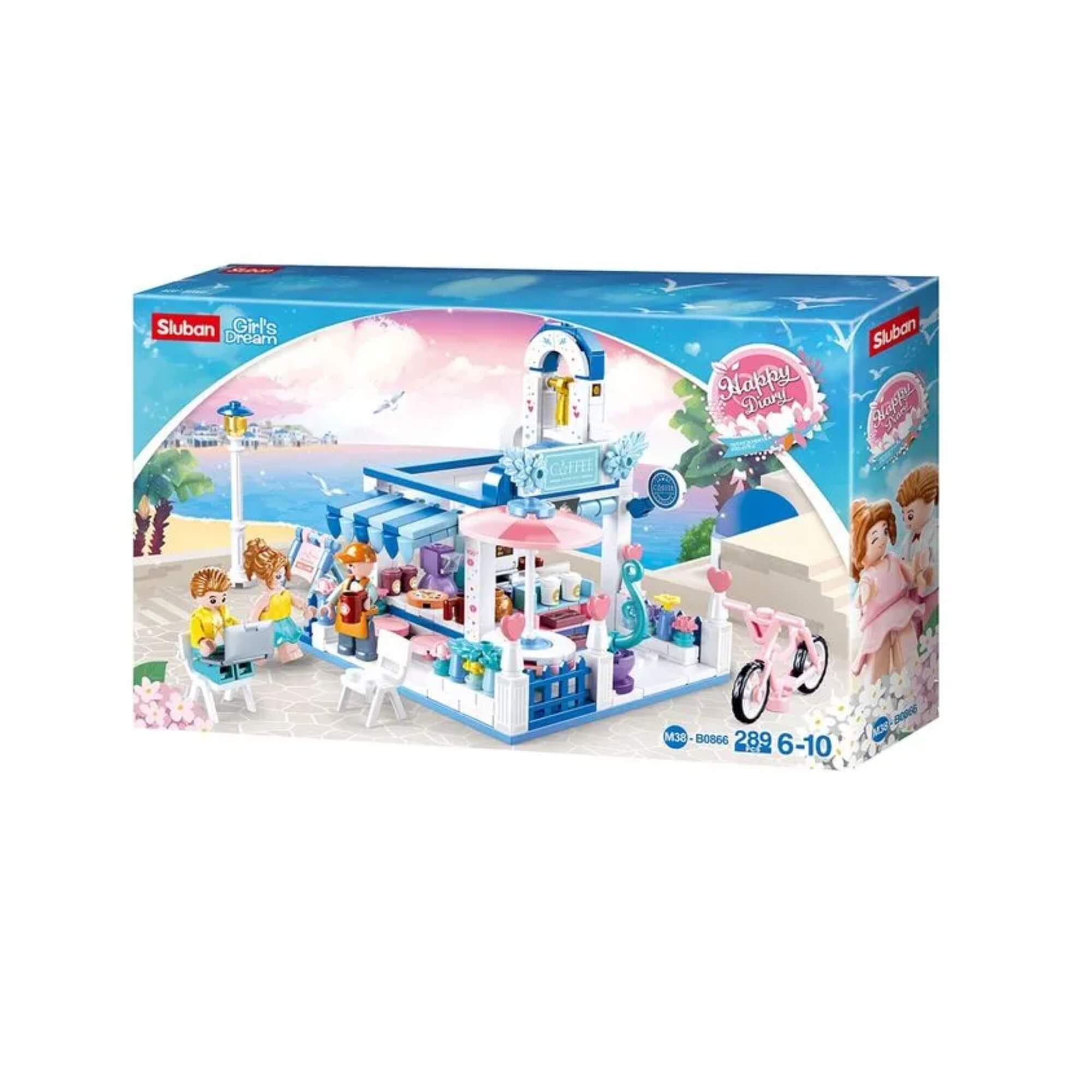 COMP Kit Blocos de Montar Cubic Multikids – Cafeteria 289 peças + Carrinho Sorvete 145 peças