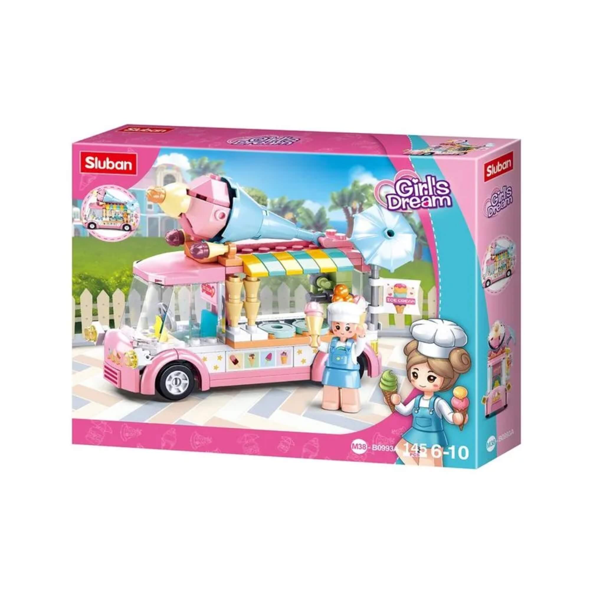 COMP Kit Blocos de Montar Cubic Multikids – Cafeteria 289 peças + Carrinho Sorvete 145 peças