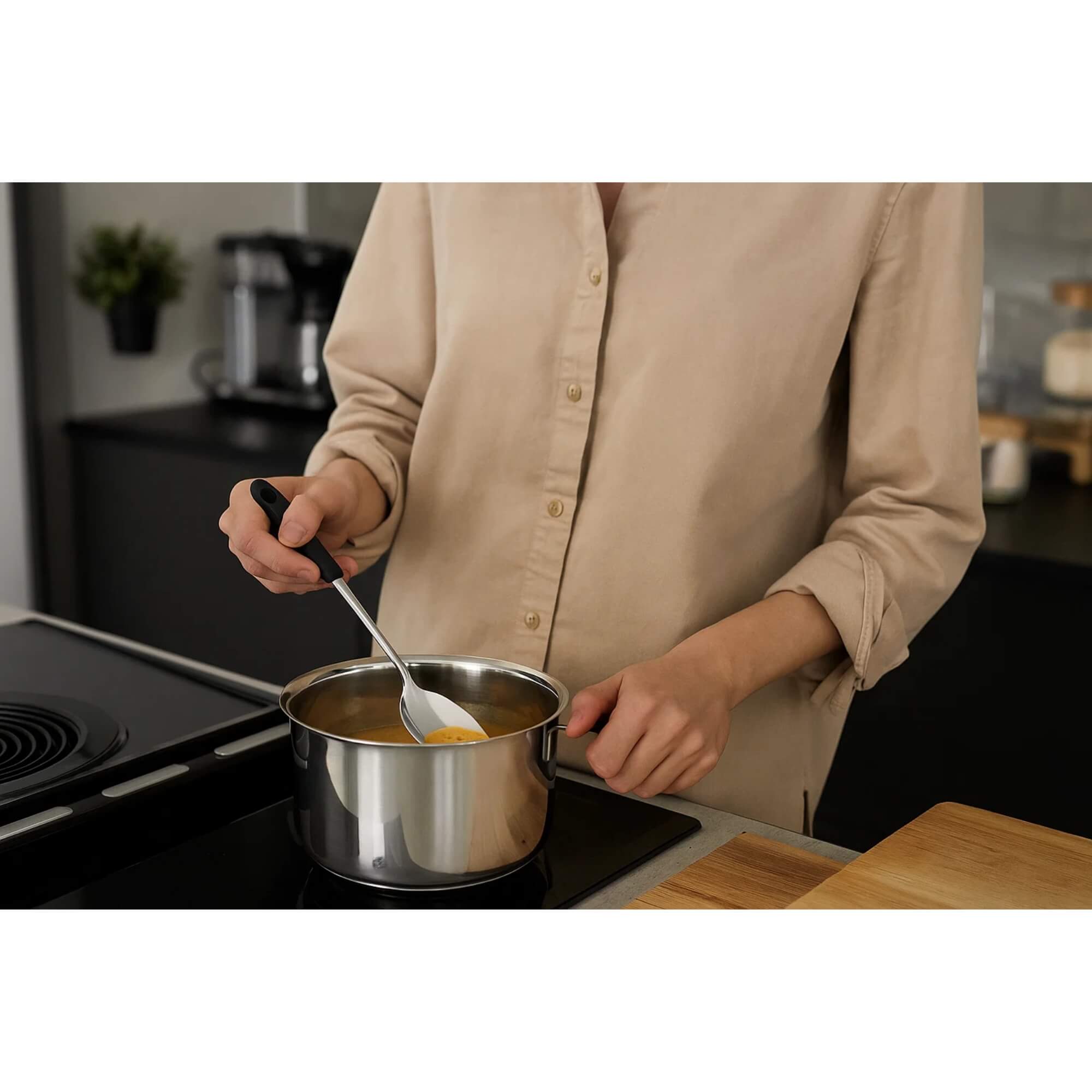 COMP Kit Espumadeira, Garfo Trinchante, Concha Terrina e Colher Arroz Brinox Asti Inox