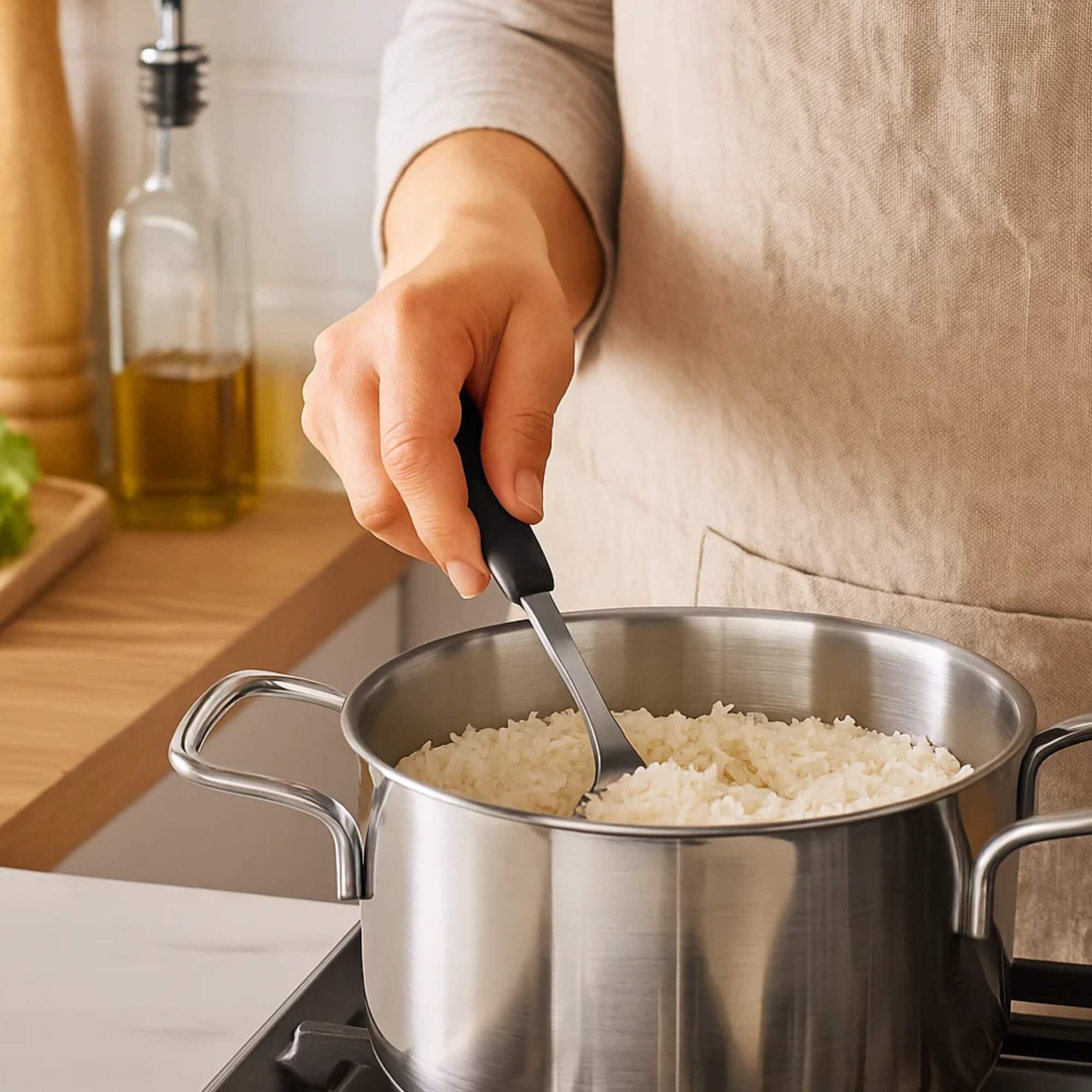 COMP Kit Espumadeira, Garfo Trinchante, Concha Terrina e Colher Arroz Brinox Asti Inox