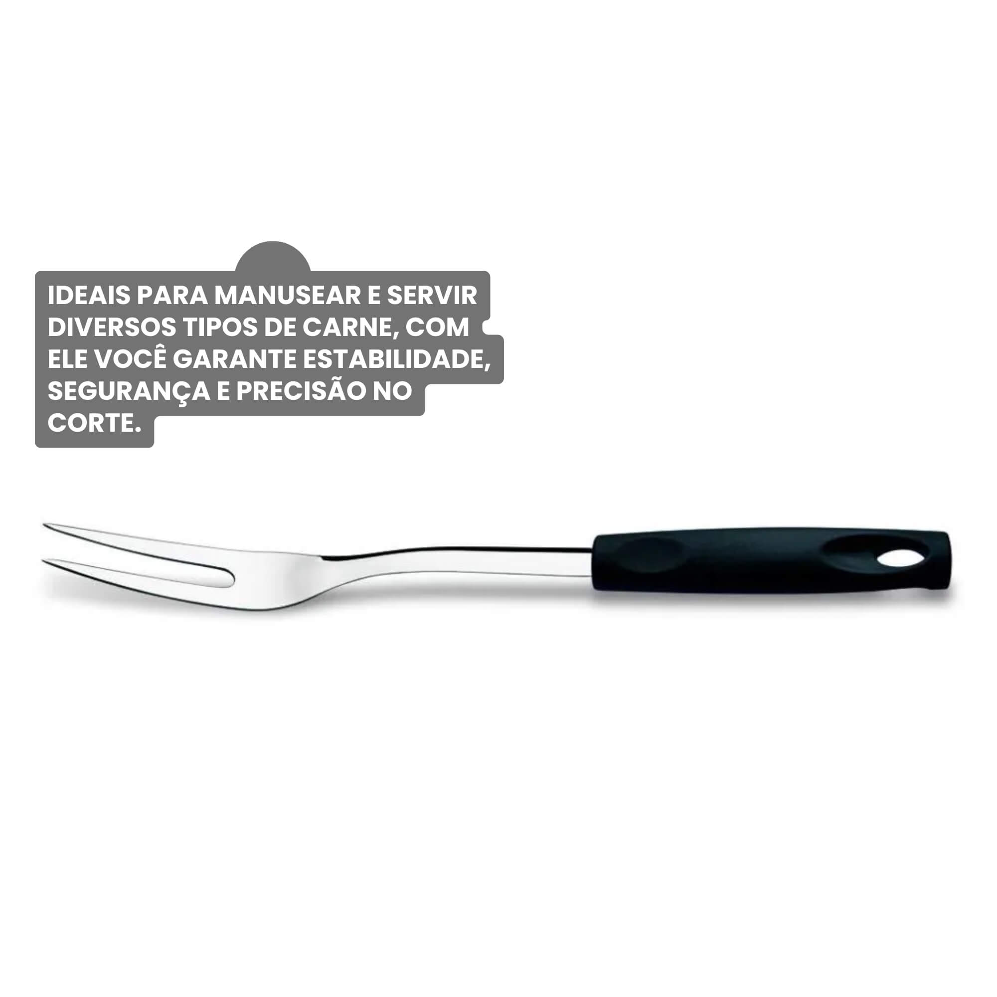 COMP Kit Espumadeira, Garfo Trinchante, Concha Terrina e Colher Arroz Brinox Asti Inox