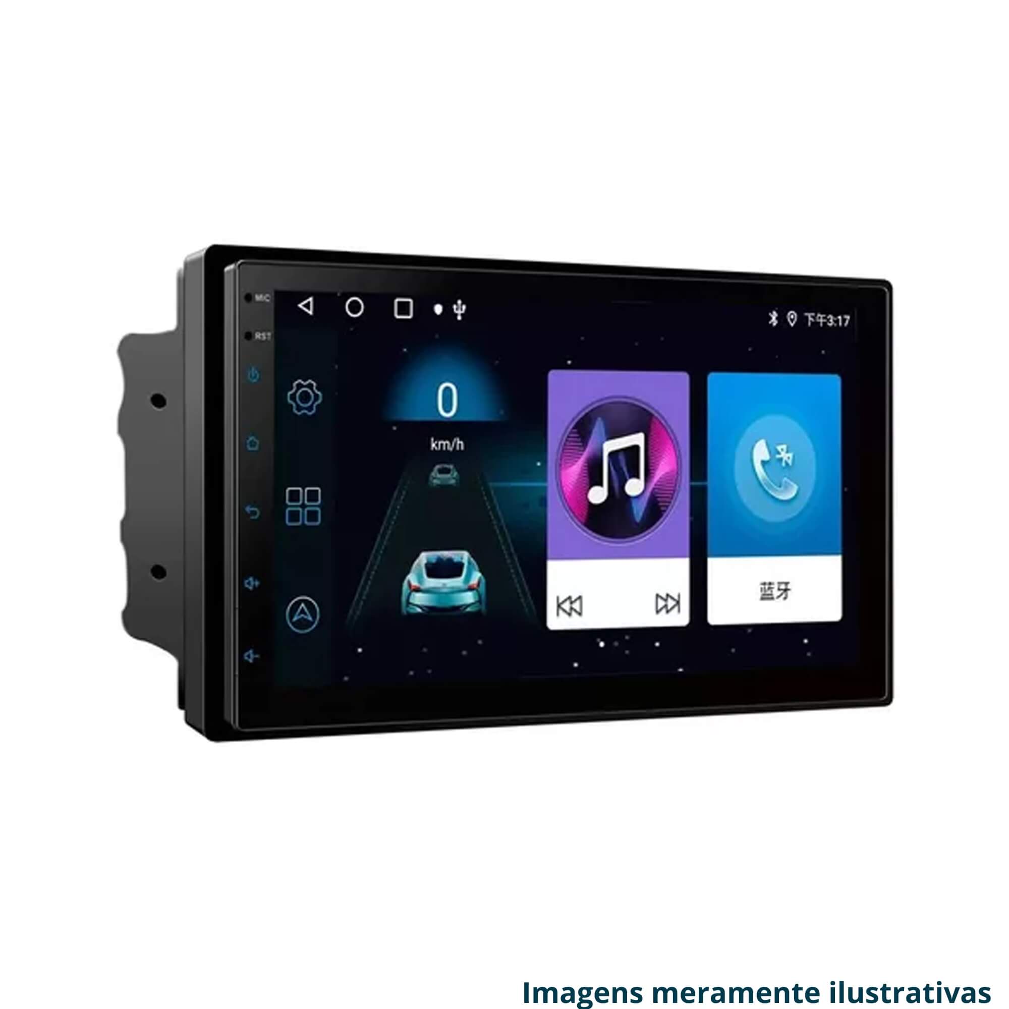 COMP Central Multimidia HB20 2012 a 2019 13 SLIM 7" 2+32GB + Chicotes + Camera Ré + Moldura 2 Din 7" EPX 091