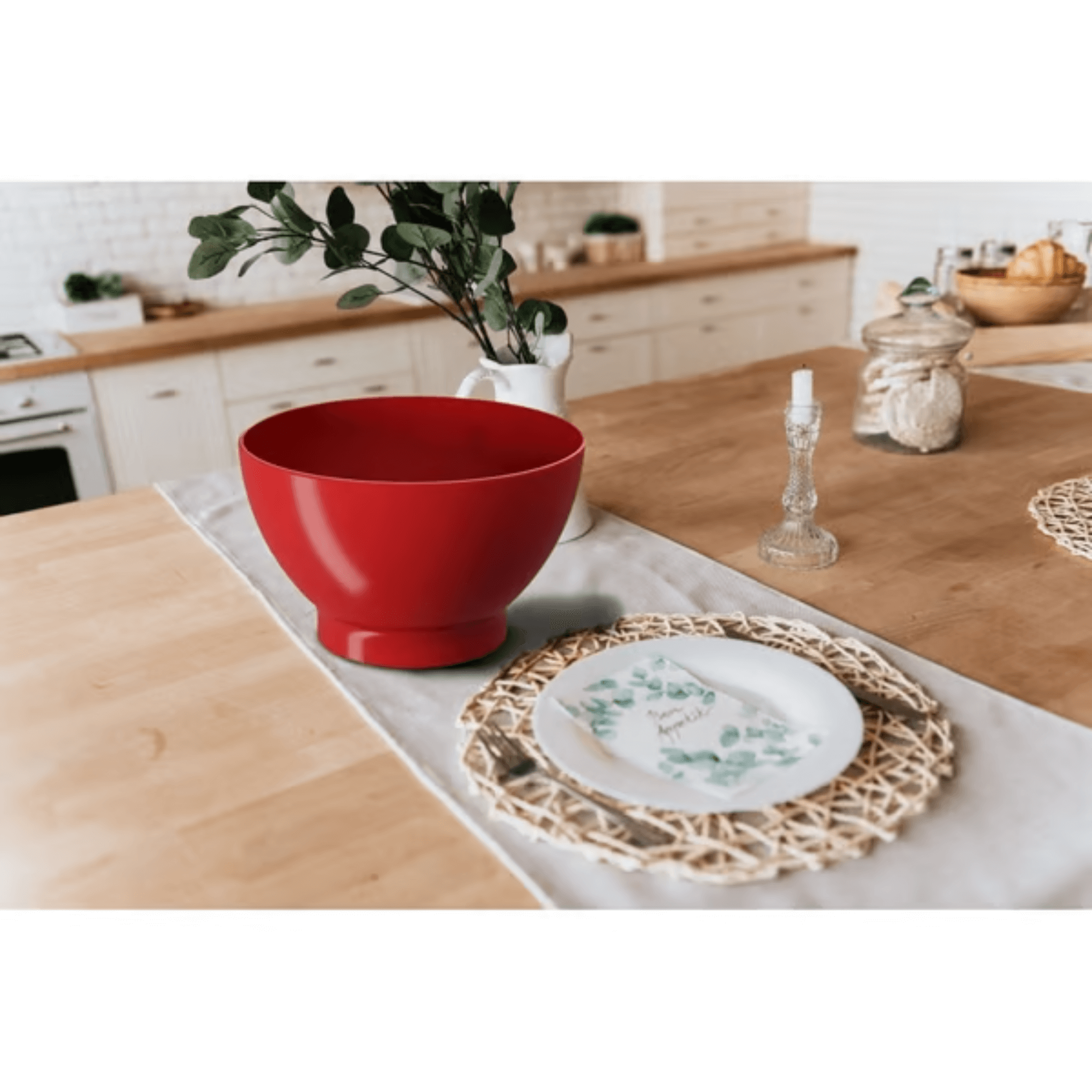 COMP Kit Sobremesa – Colher de Sorvete Brinox Linha Asti + Cumbuca Cozy 500 ml Vermelha
