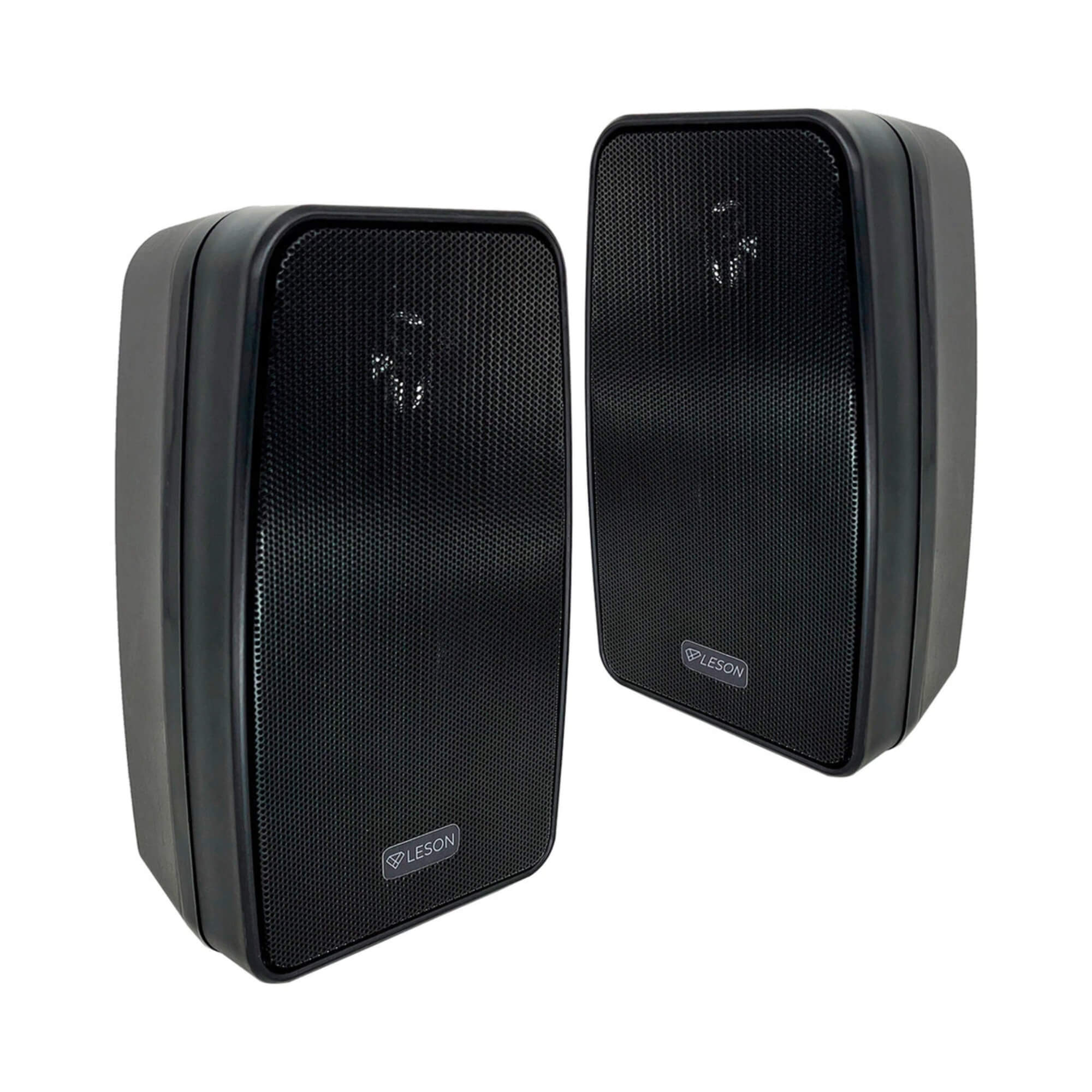 Par de Caixas de Som Ambiente 70W 8Ohms Pretas Resistente à Água com Tela Leson - 2LSA74CXP