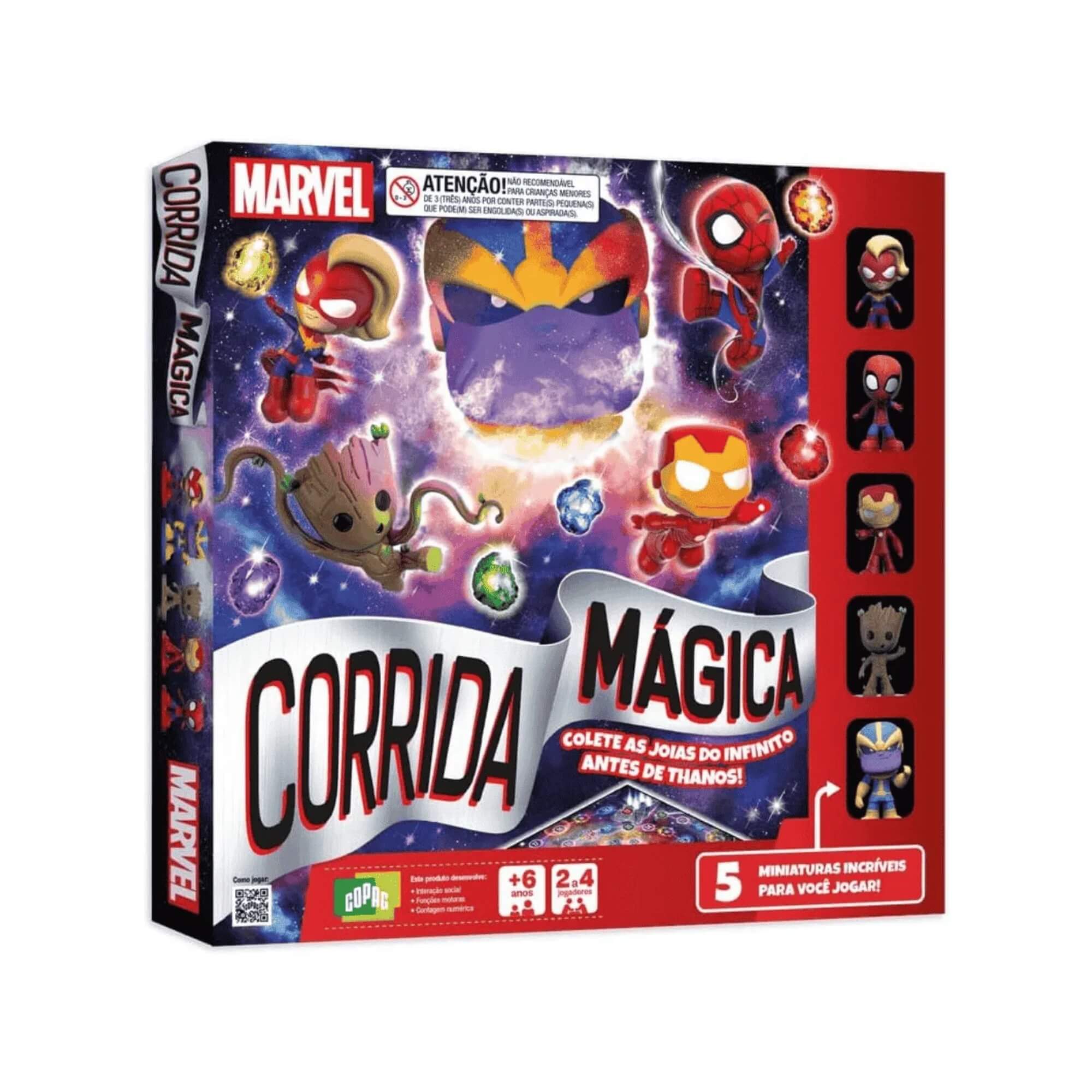 Jogo de Tabuleiro Corrida Mágica c/ 5 Miniaturas Copag - 35777