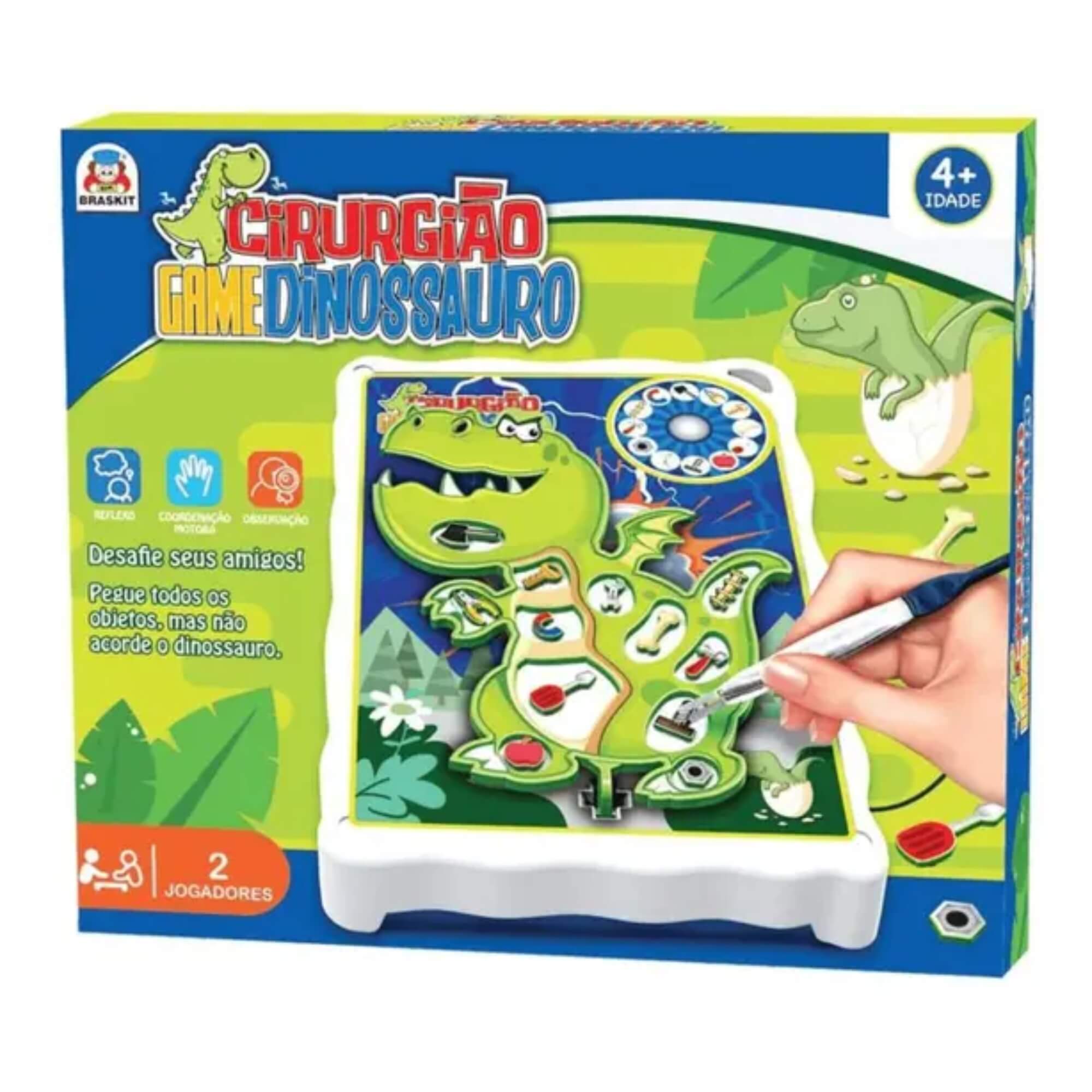Jogo Infantil Cirurgião Game Dinossauro +4 Anos Braskit - 1203