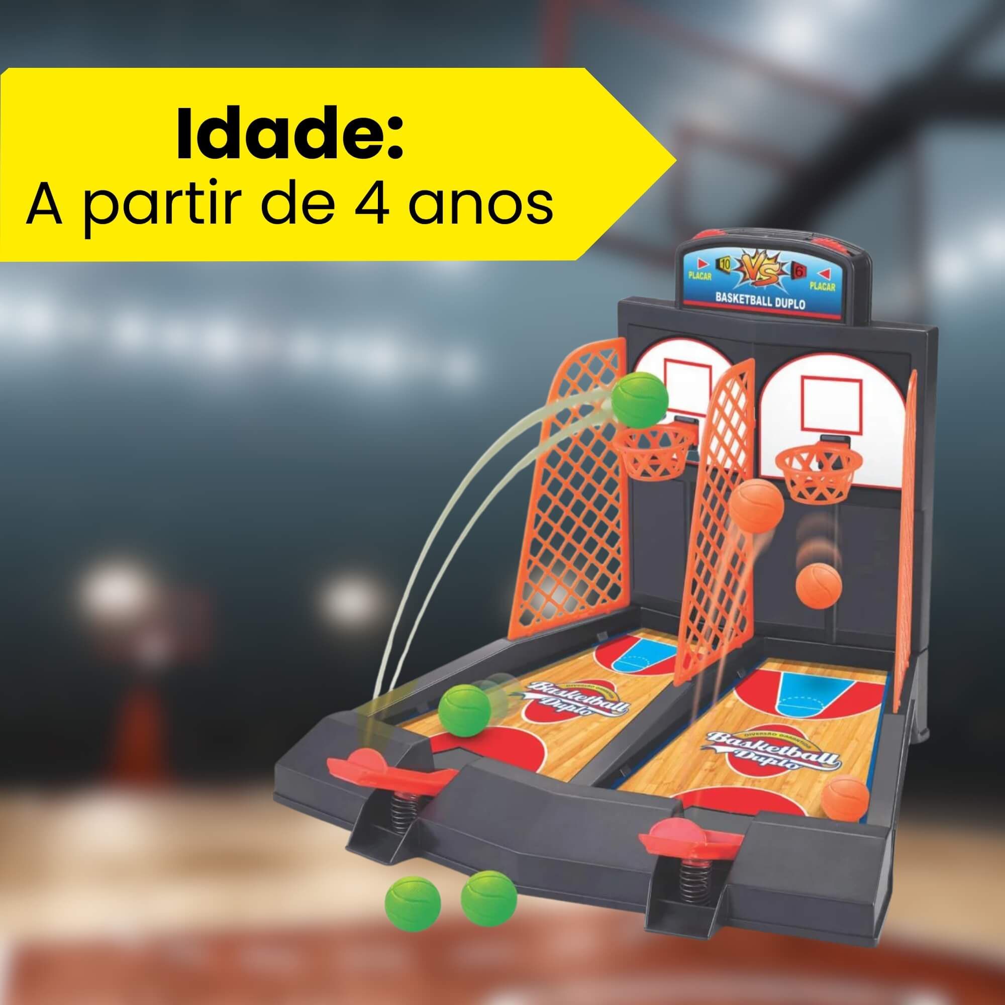 Jogo Infantil Basketball Duplo com Placar de Pontos Braskit - 0702