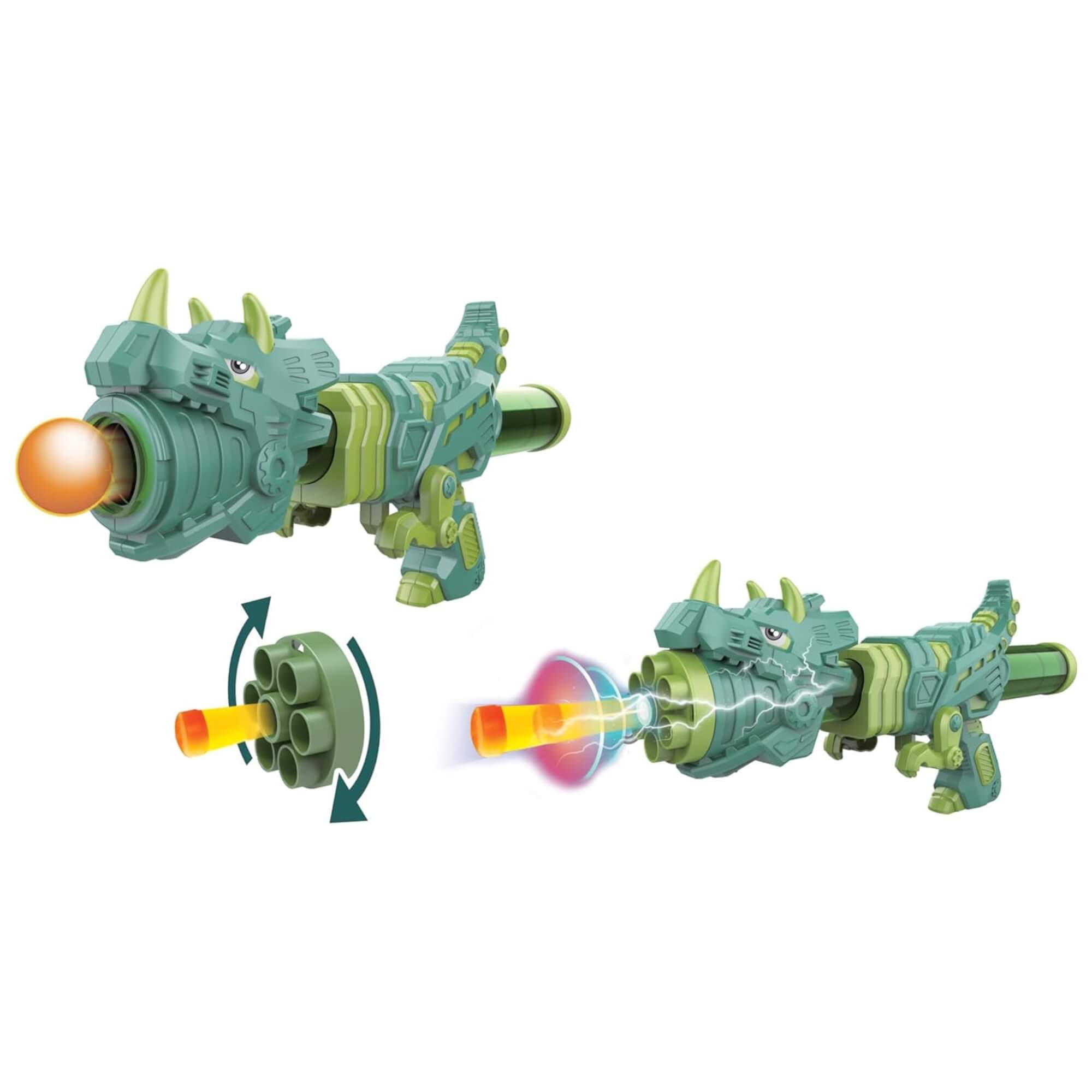 Brinquedo Infantil Dino Darts 2 em 1 Lança Dardos e Bolinhas Braskit - 1108